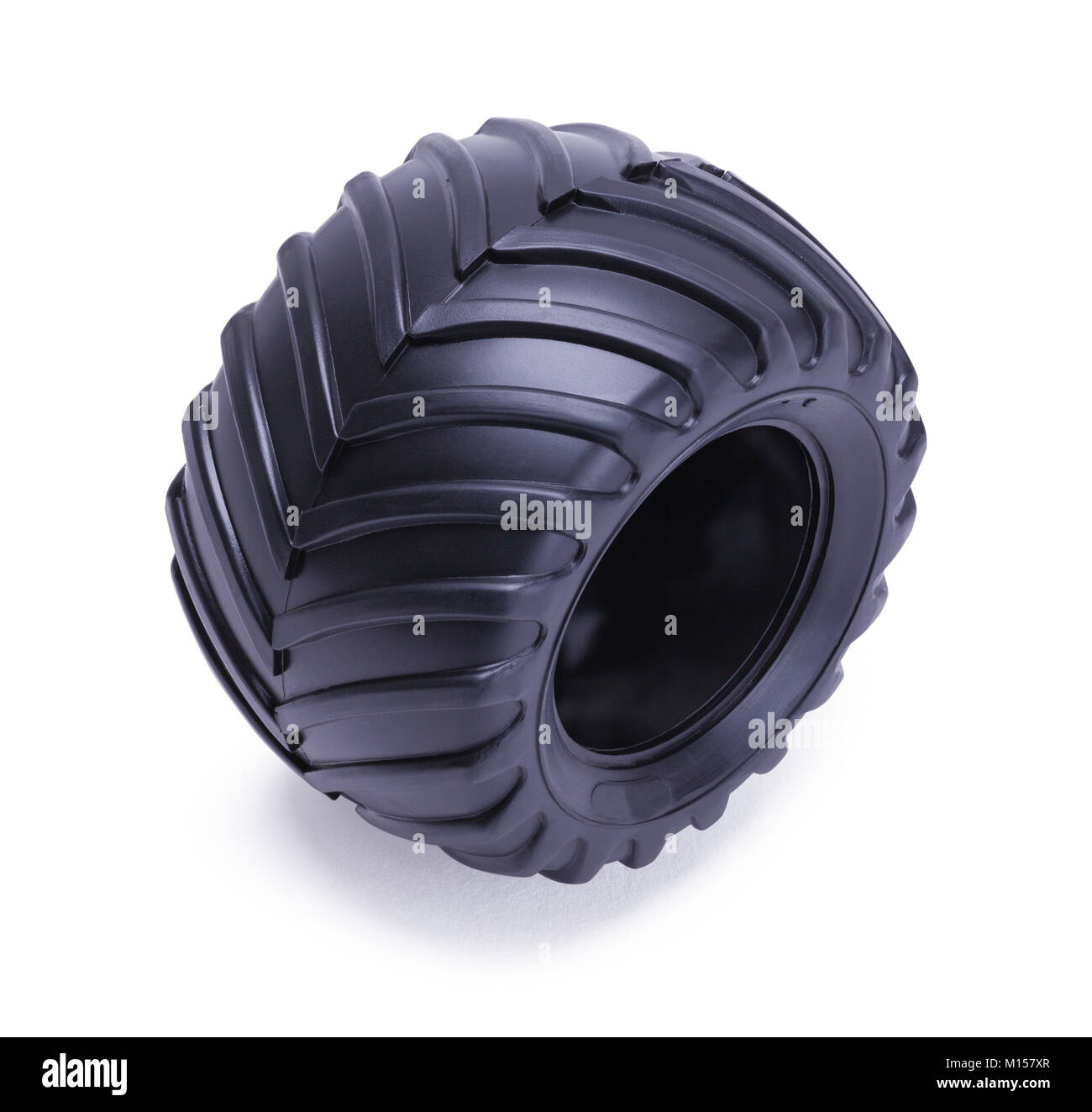 Toy Truck Tire Isolated on a White Background. Stock Photo