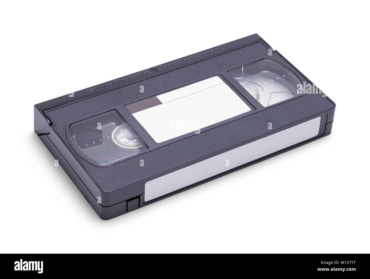 New VHS Tape with Copy Space Isolated on a White Background. Stock Photo