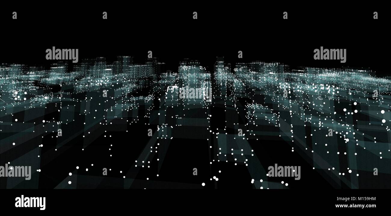 Abstract 3d city rendering Stock Photo - Alamy