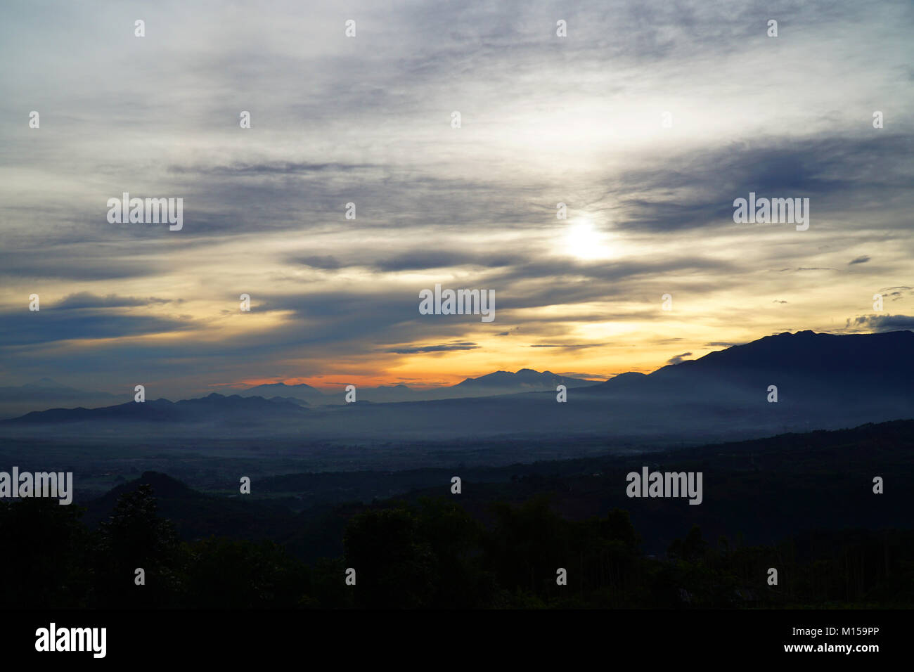 beautiful sunset in indonesia, bandung west java Stock Photo - Alamy