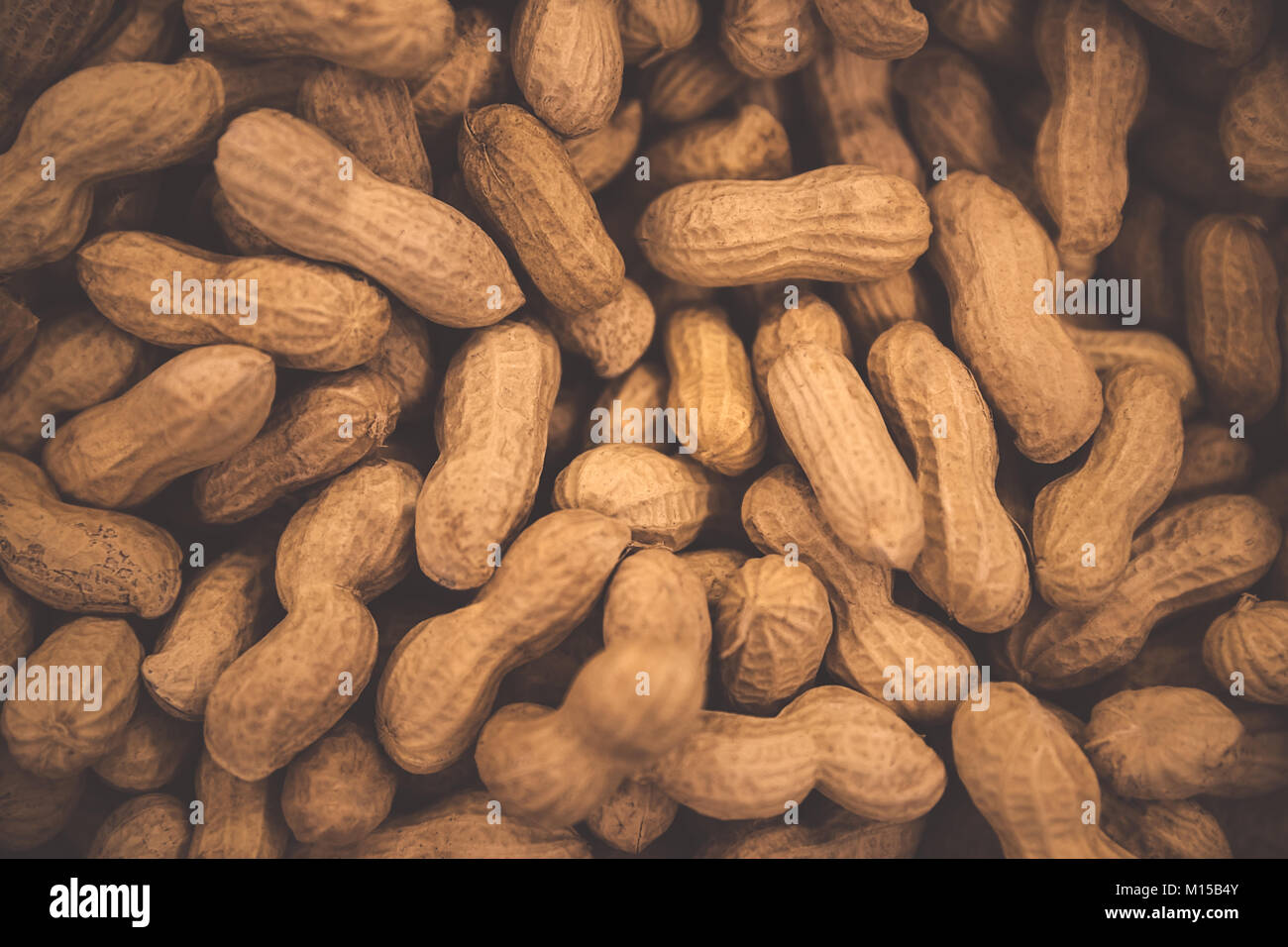Peanuts background, tasty highcalorie nuts, monkey nuts in the nutshell, abstract groundnuts
