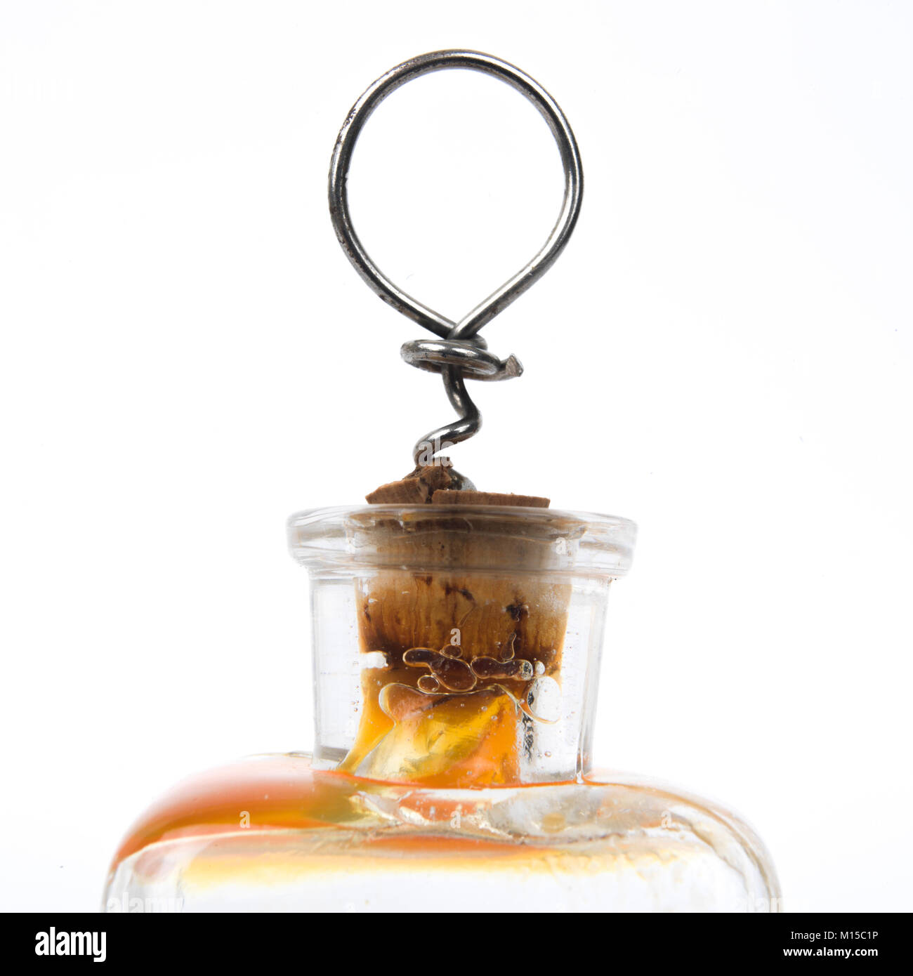 Cork in a glass bottle Stock Photo Alamy