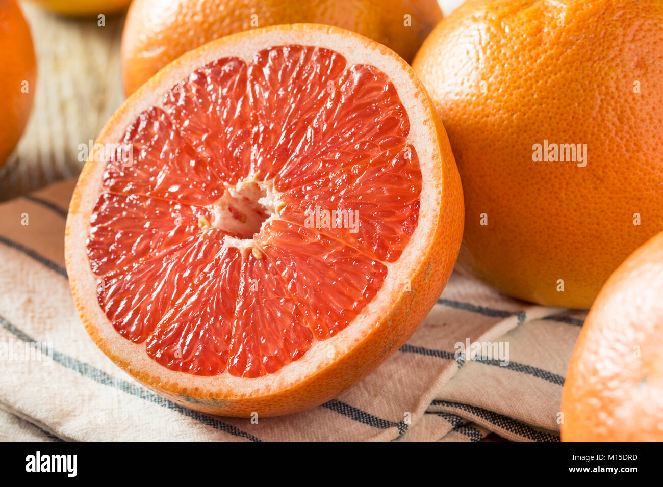 Raw Organic Ruby Red Grapefruits Ready to Eat Stock Photo Alamy