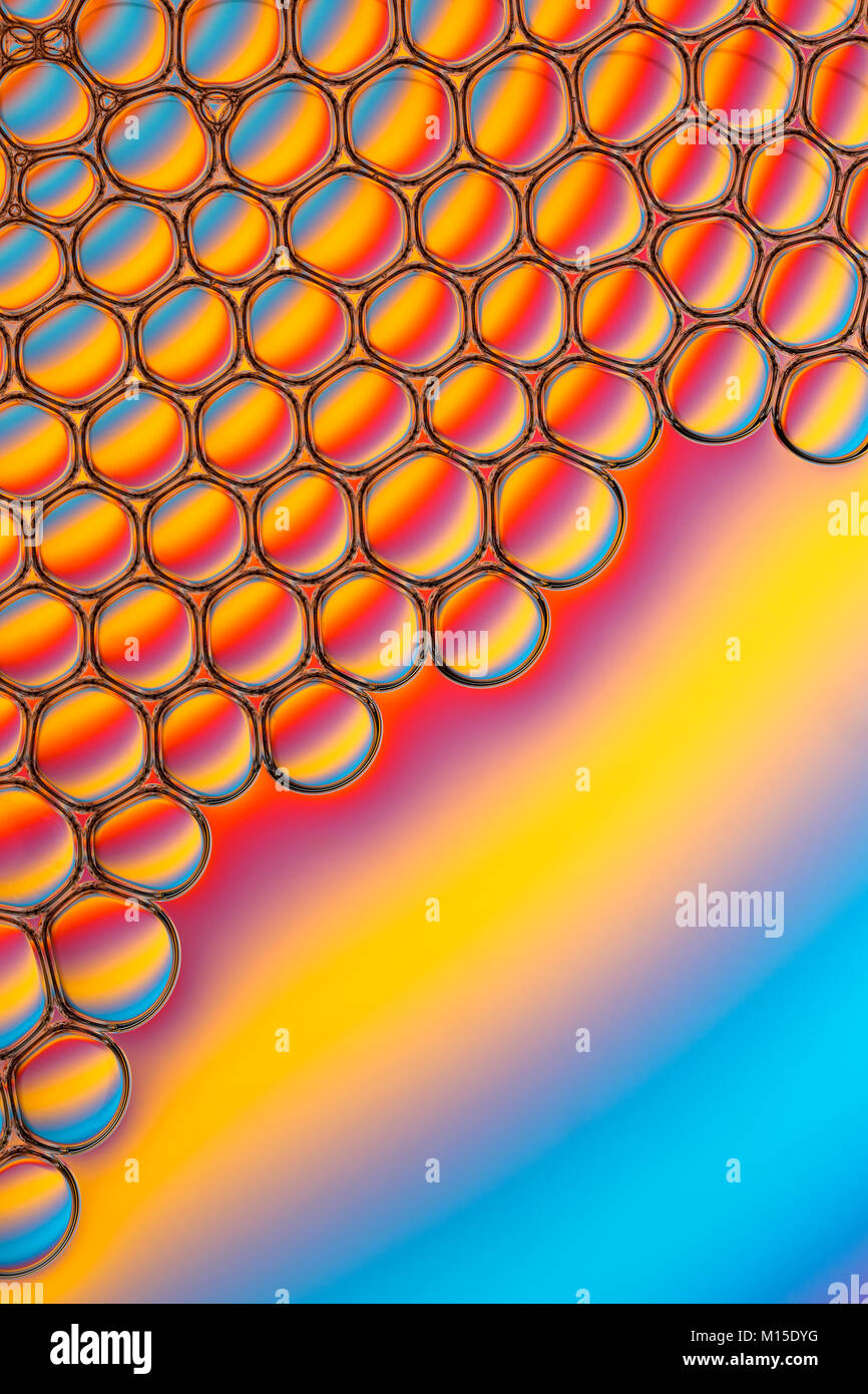 Abstract image of soap bubbles with colorful background Stock Photo - Alamy