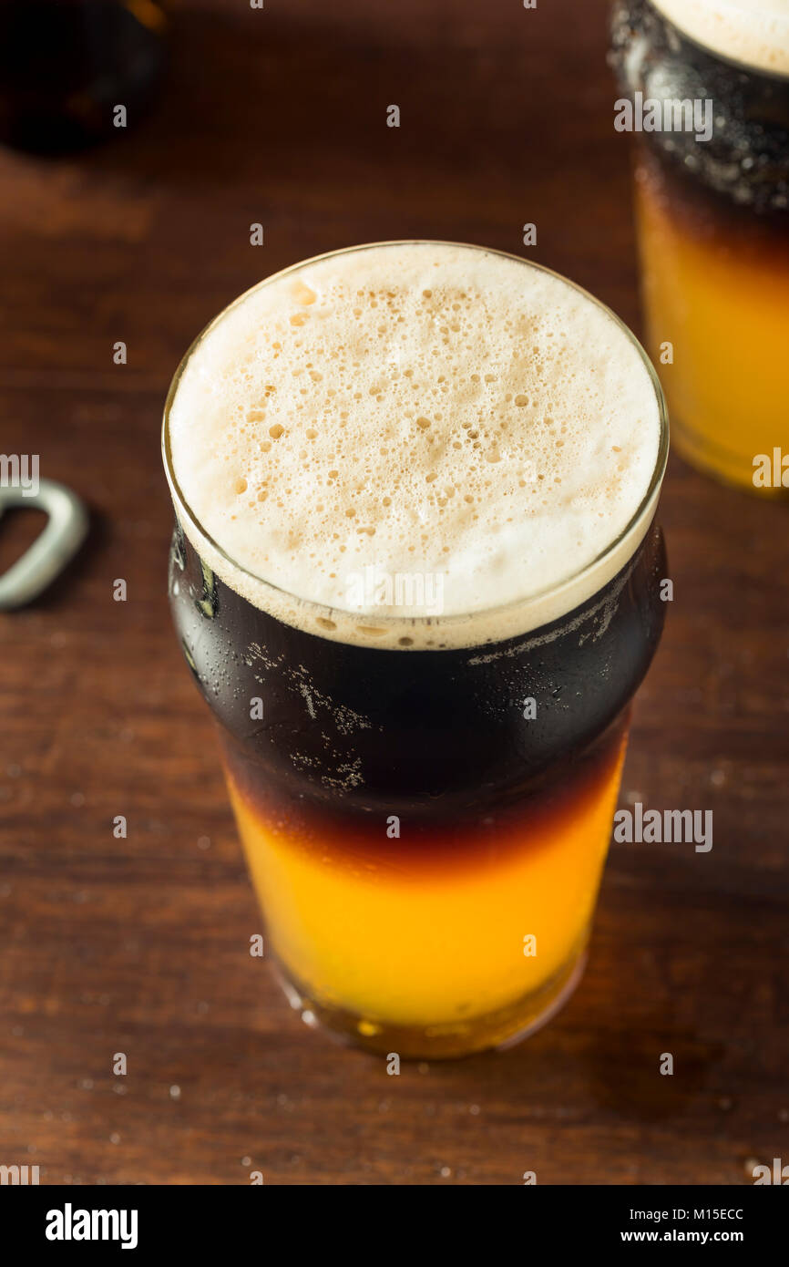 Irish Layered Black and Tan Beer with Lager and Stought Stock Photo Alamy