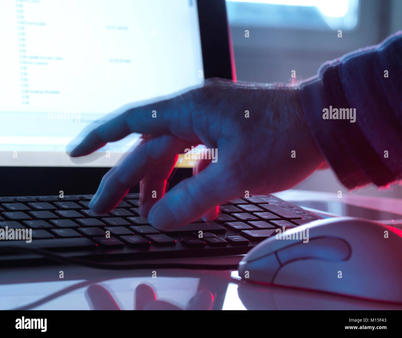 MODEL RELEASED. Computer hacking, conceptual image. Stock Photo