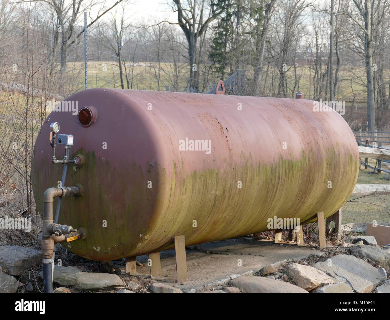 A Red Gas Tank Stock Photo Alamy