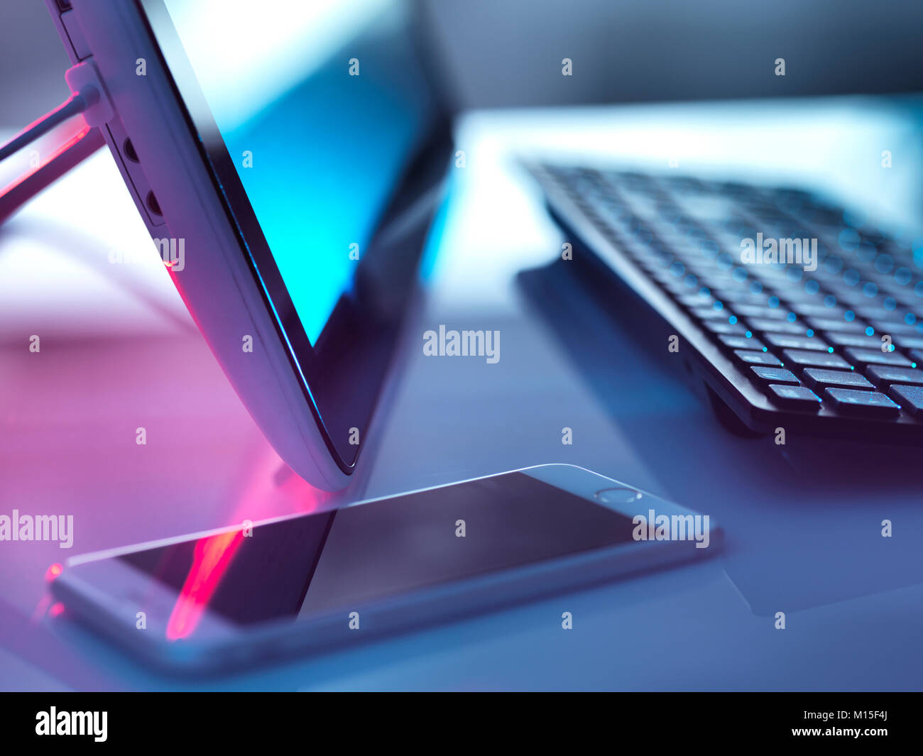 Computer hardware and smartphone Stock Photo Alamy