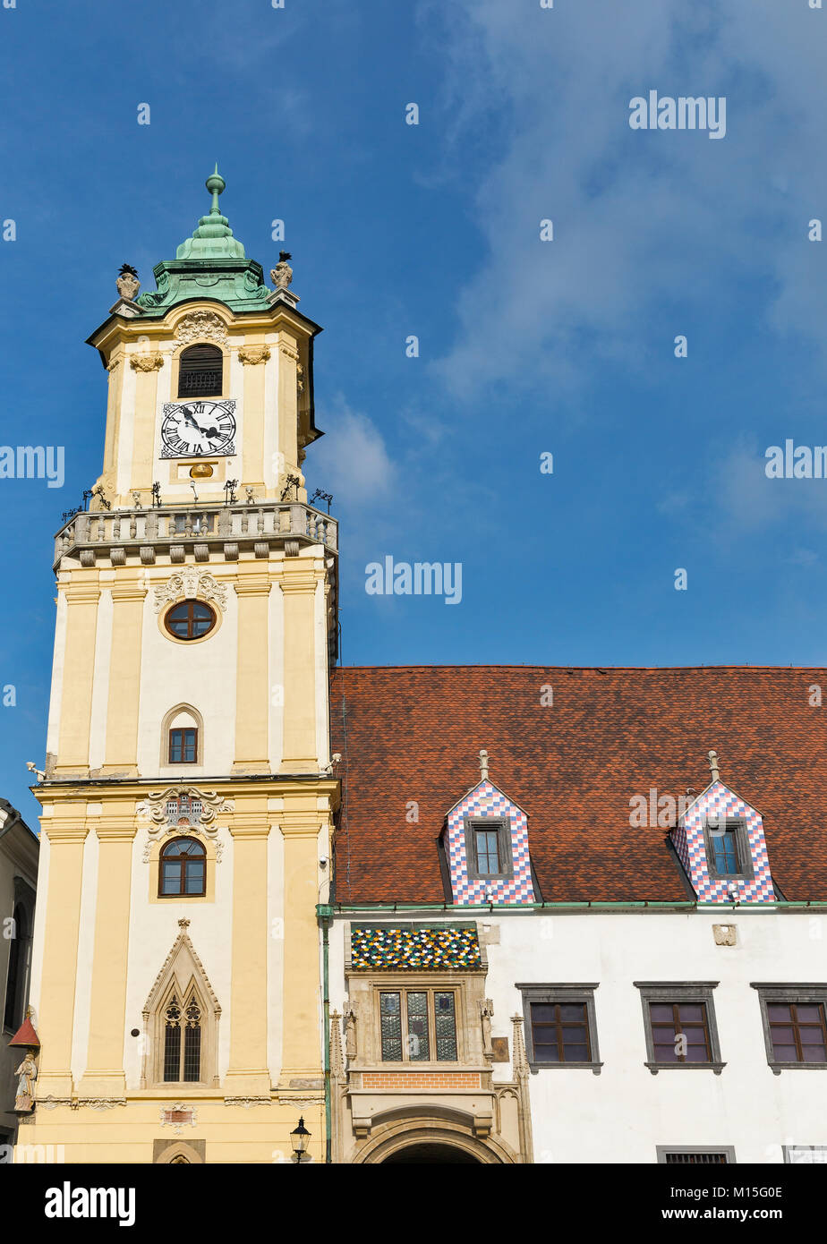 Main street clock tower square hi-res stock photography and images - Alamy