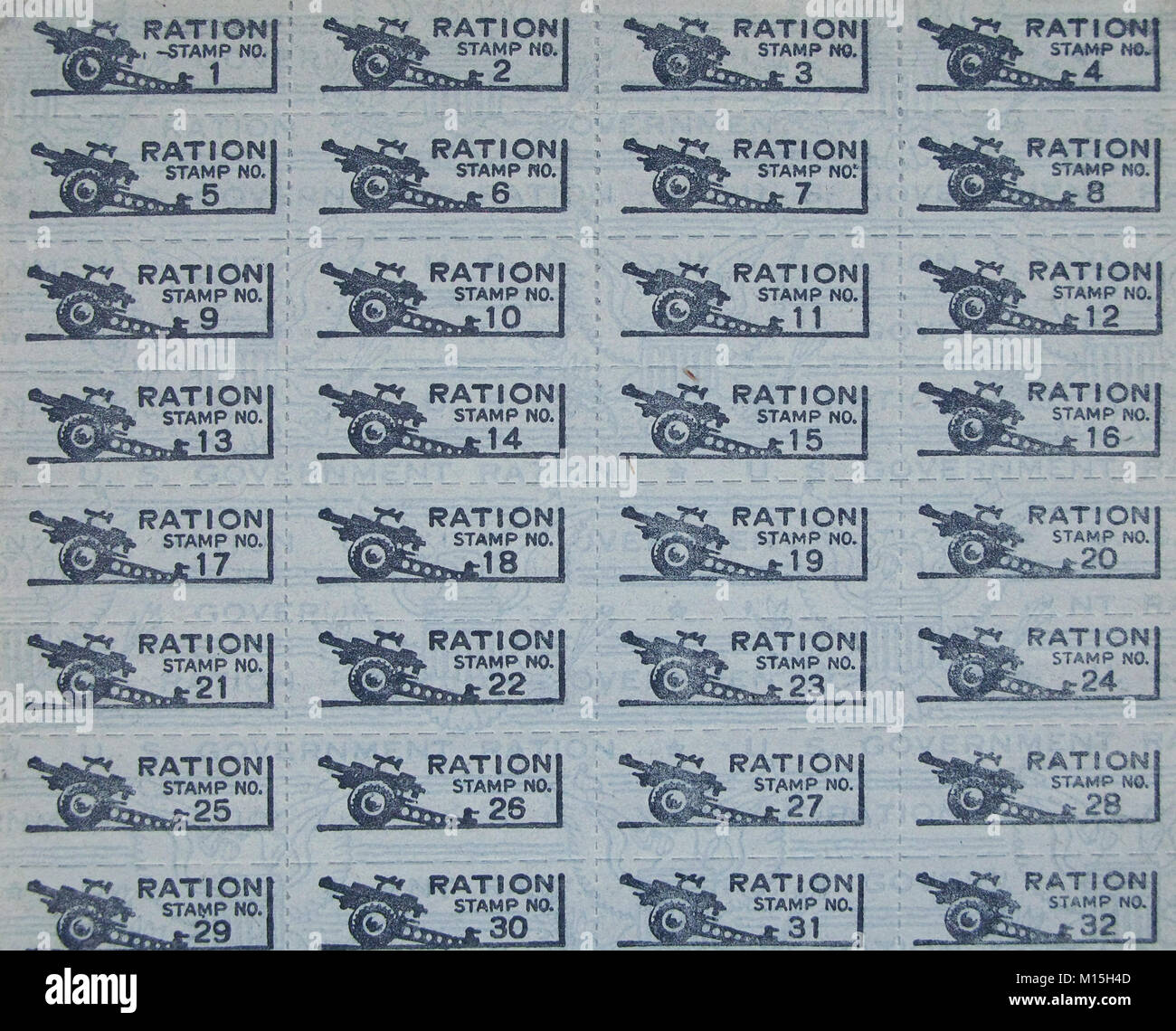World War II ration stamps Stock Photo