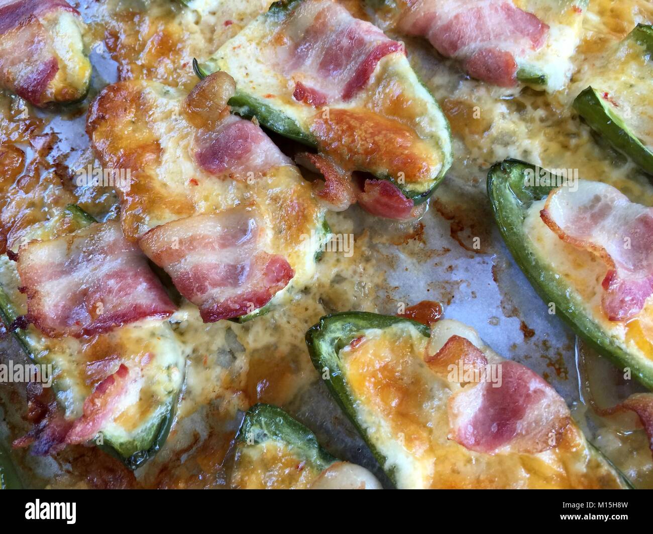 Just looking at these over the top Jalapeño poppers makes my mouth water! Hand crafted by Hubby. Stock Photo
