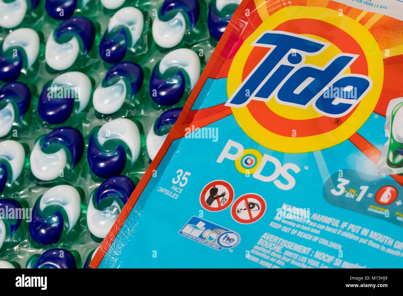 An assortment of Tide laundry detergent pods Stock Photo Alamy