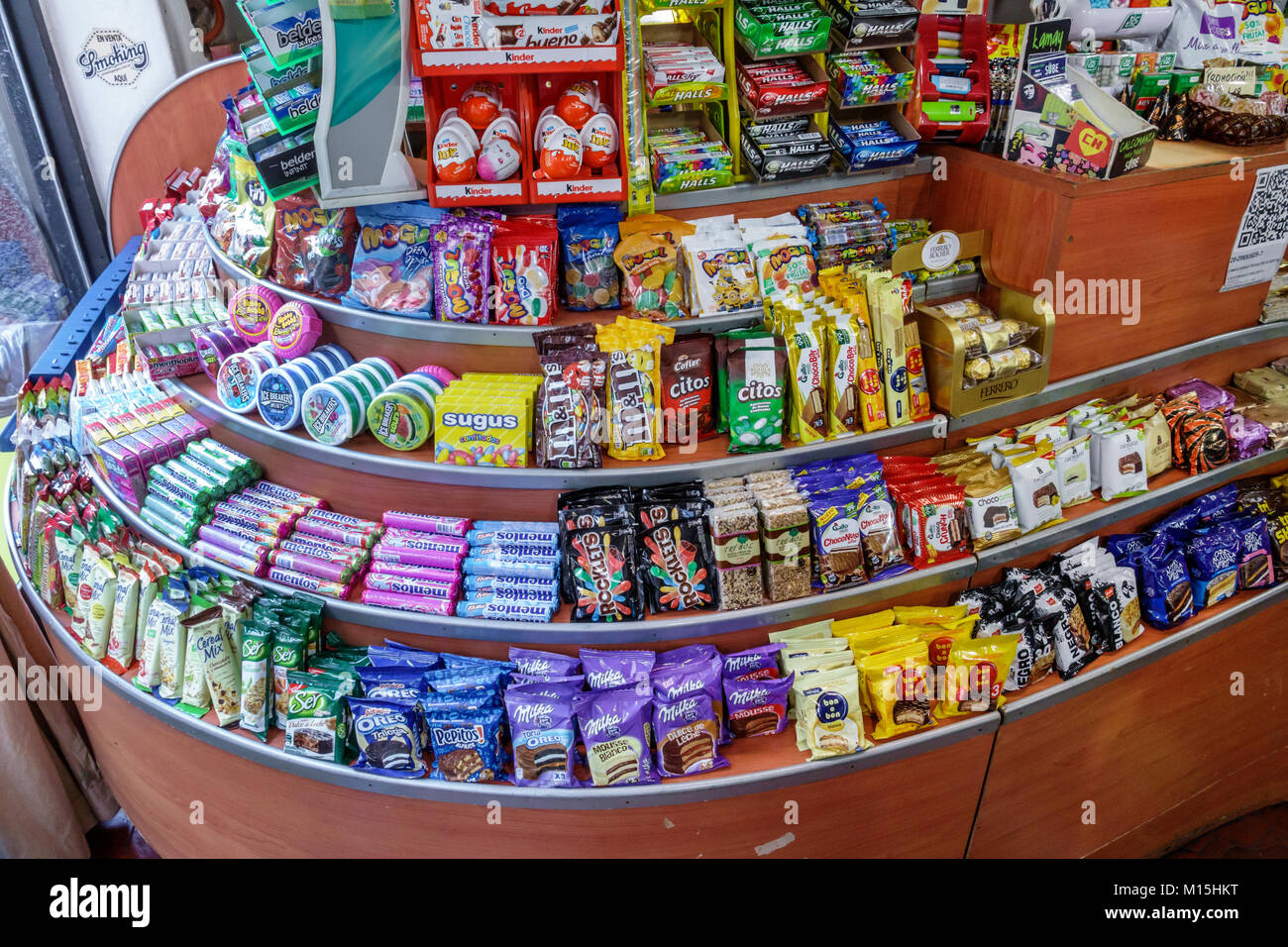 Buenos Aires Argentina San Telmo snacks kiosk bum mints chocolate Stock