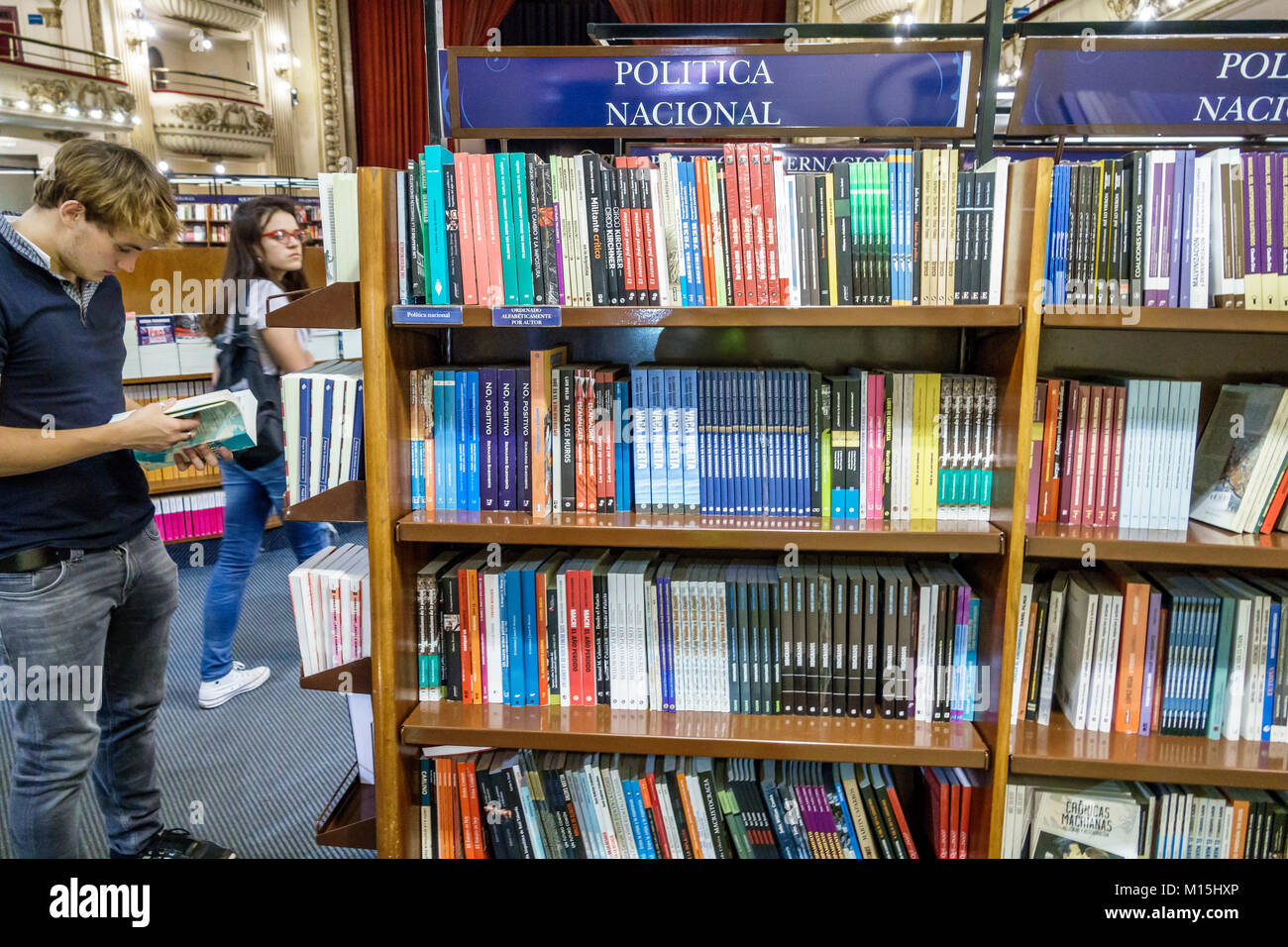 Buenos Aires Argentina,Barrio Norte,El Ateneo Grand Splendid bookstore books,shopping shopper shoppers shop shops market markets marketplace buying se Stock Photo