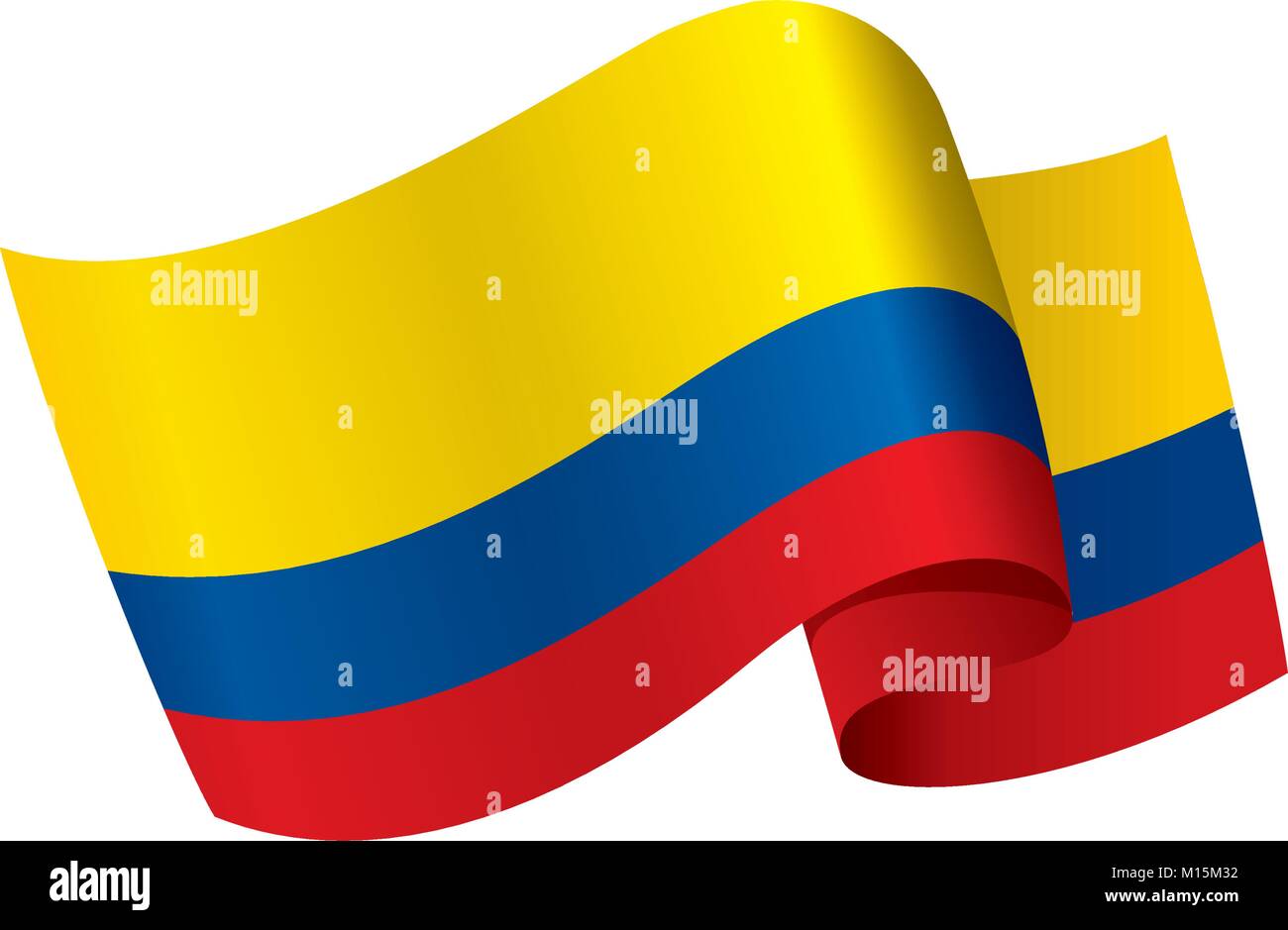 Colombia flag, vector illustration Stock Vector