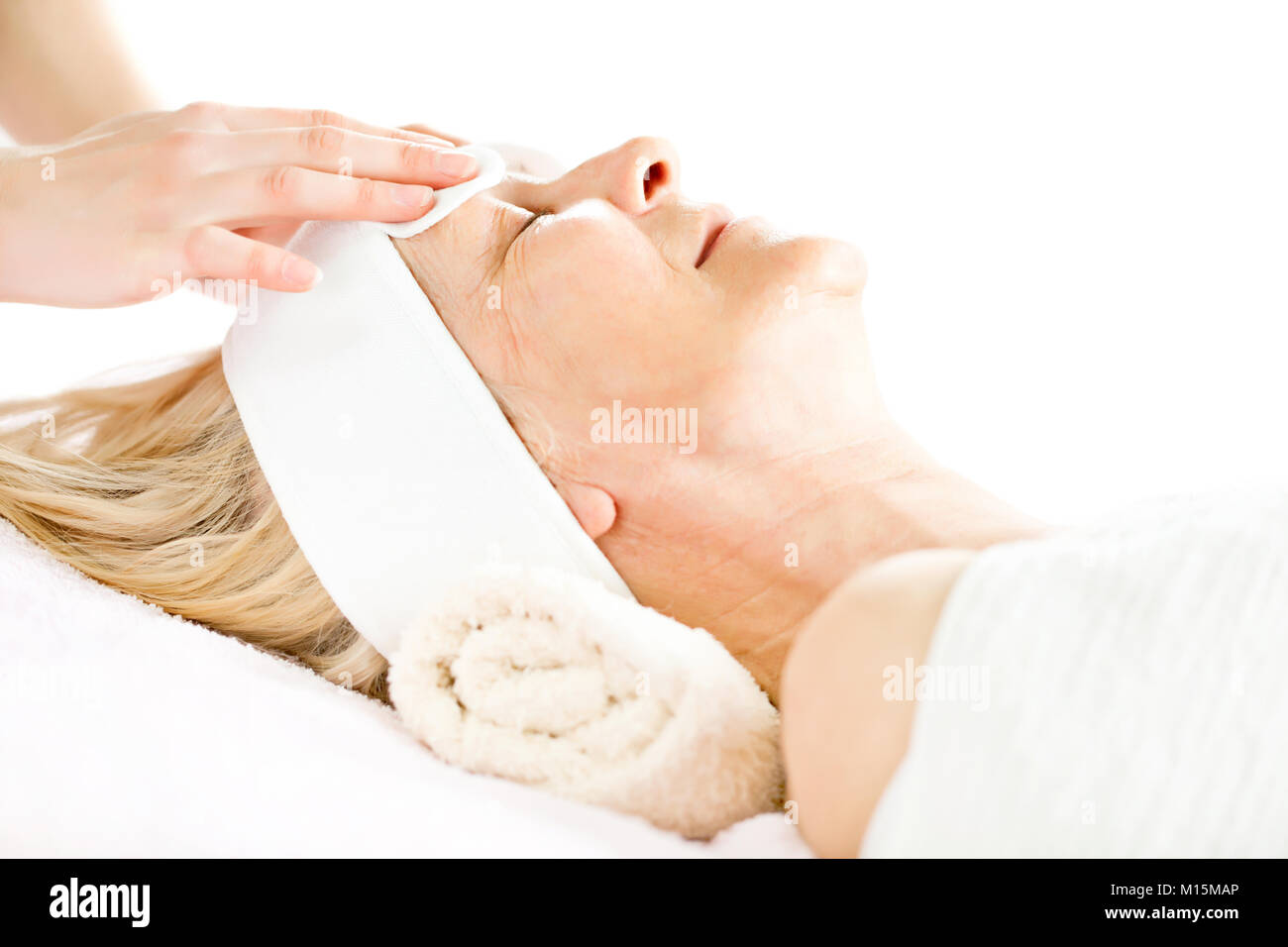 Skin care mature woman hi-res stock photography and images - Alamy