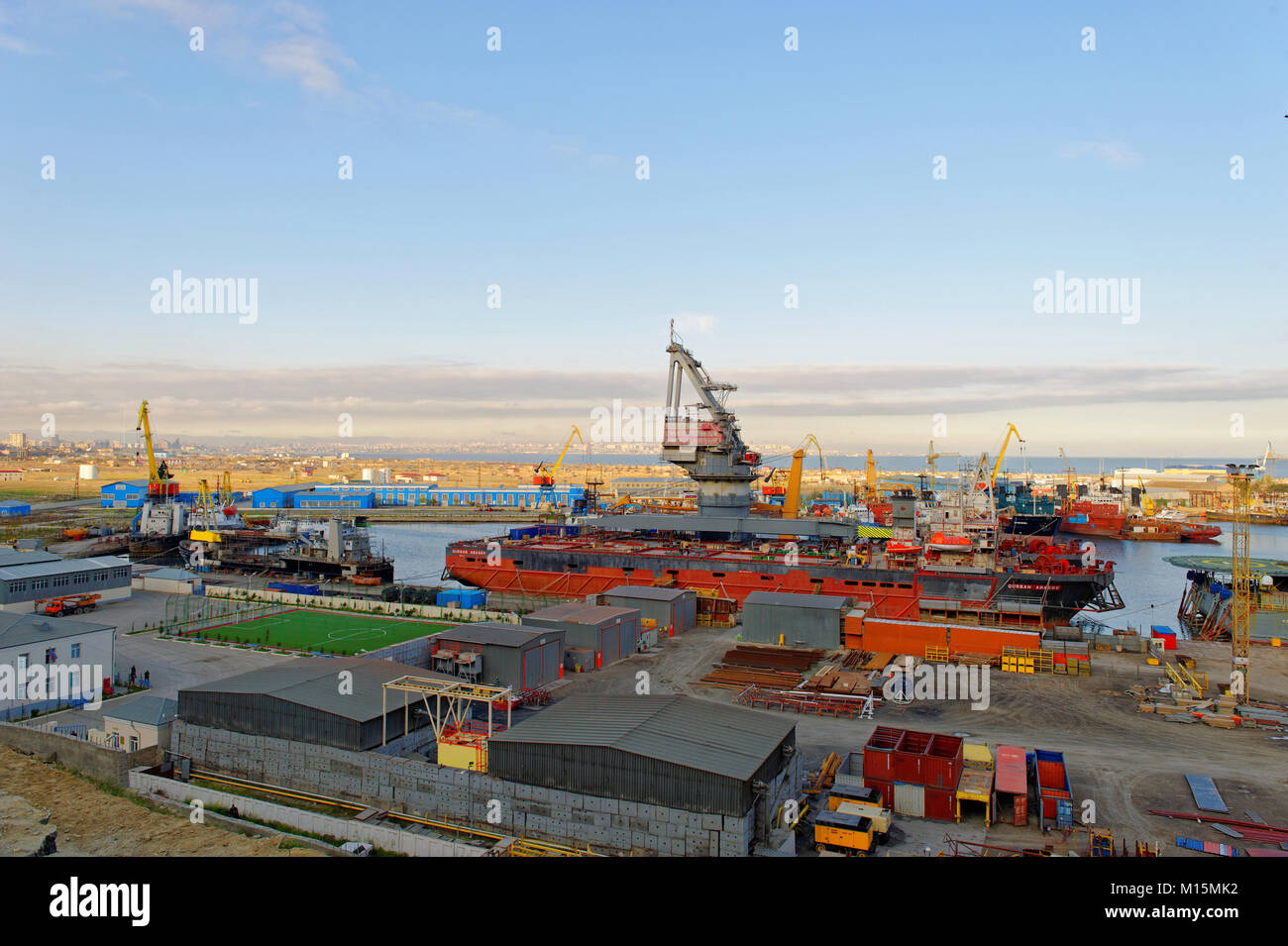 The South Bay Port, Baku, Azerbaijan Stock Photo - Alamy