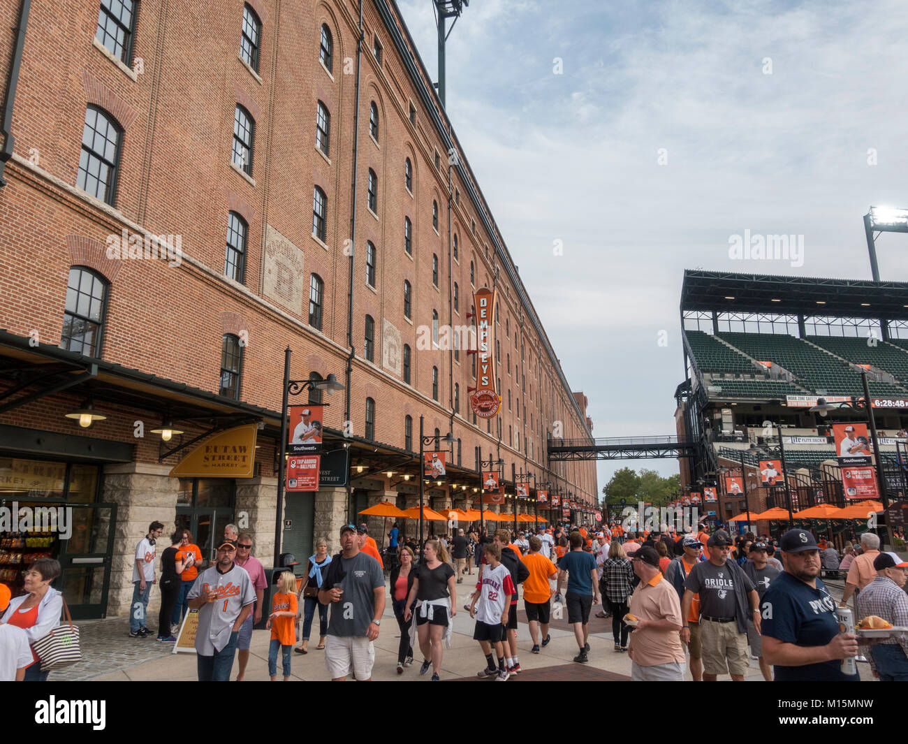 B&O Warehouse and Eutaw Street, Oriole Park at Camden Yards, home to the Baltimore Orioles Major