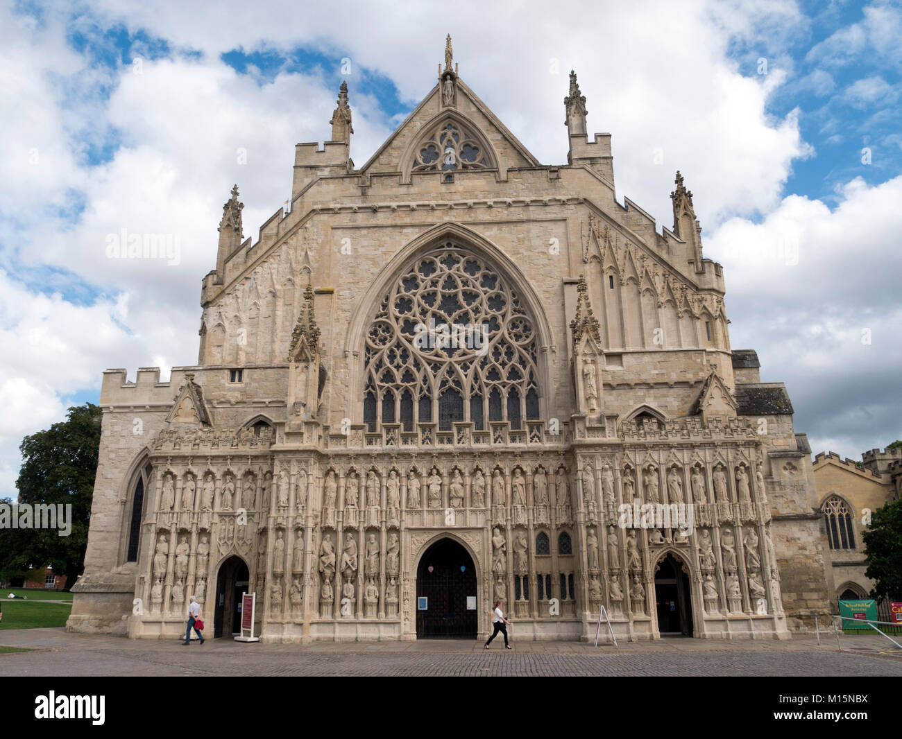 Exterior of Exeter Cathedral Stock Photo