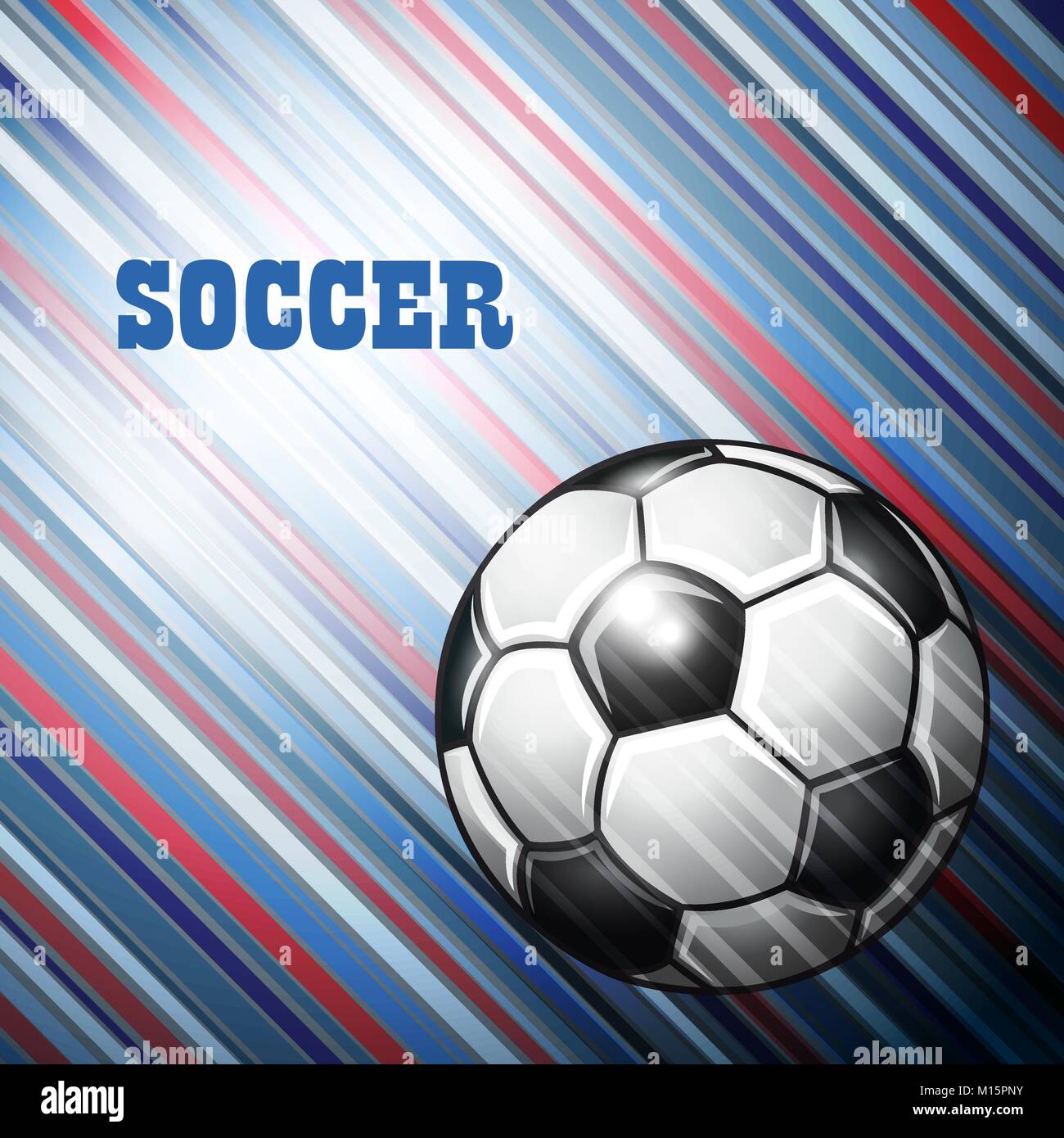 Soccer ball on abstract colorful background. Vector illustration Stock ...
