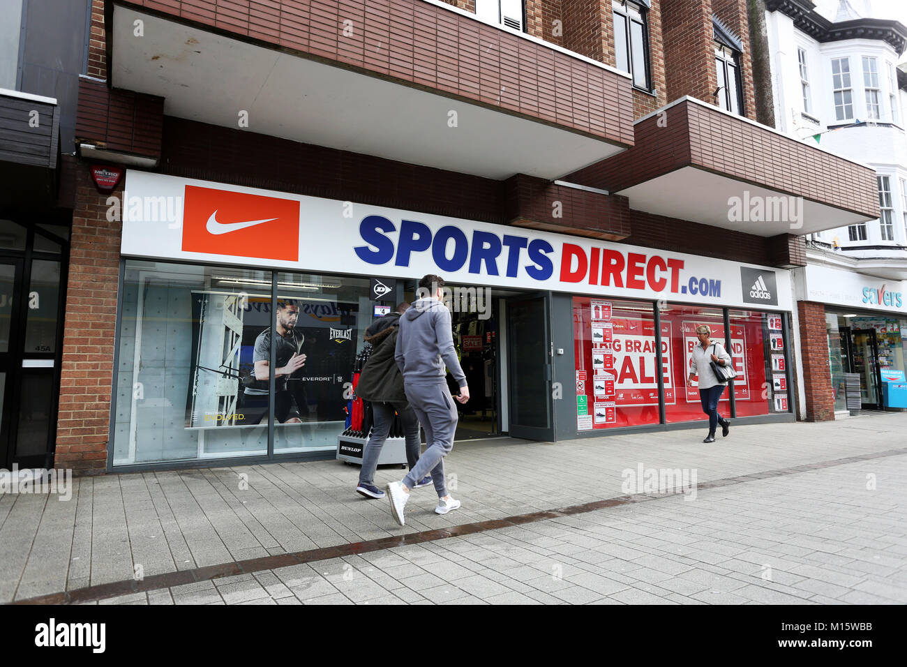 The Sports Direct store in Bognor Regis, West Sussex, UK. Stock Photo