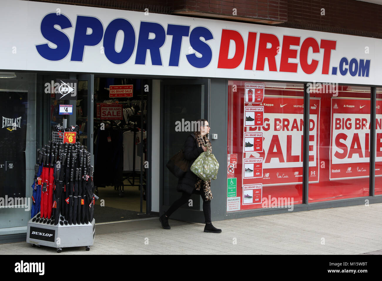 The Sports Direct store in Bognor Regis, West Sussex, UK. Stock Photo