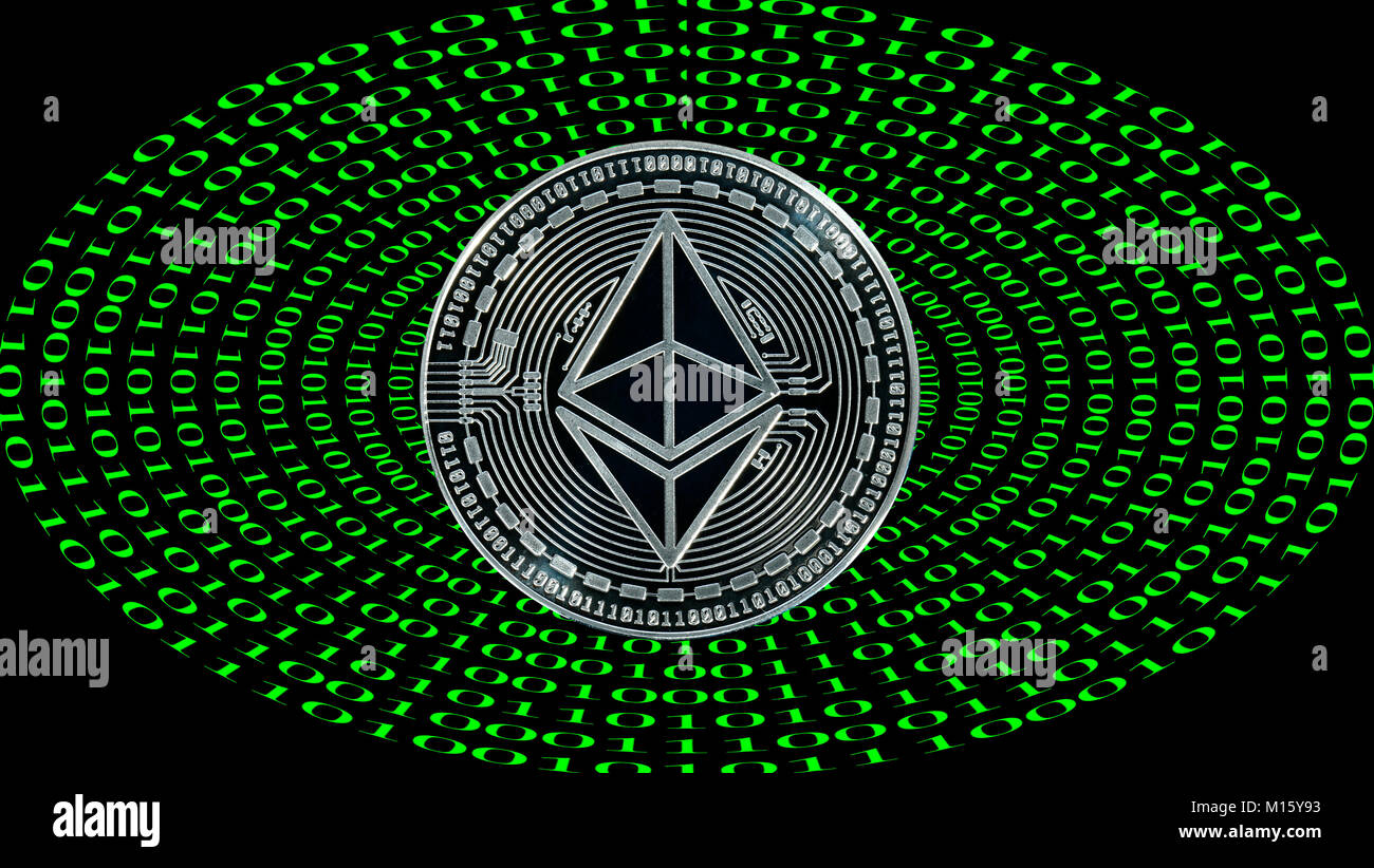 Silver Binary Code Symbol image cryptocurrency,digital currency,silver coin Ethereum ...