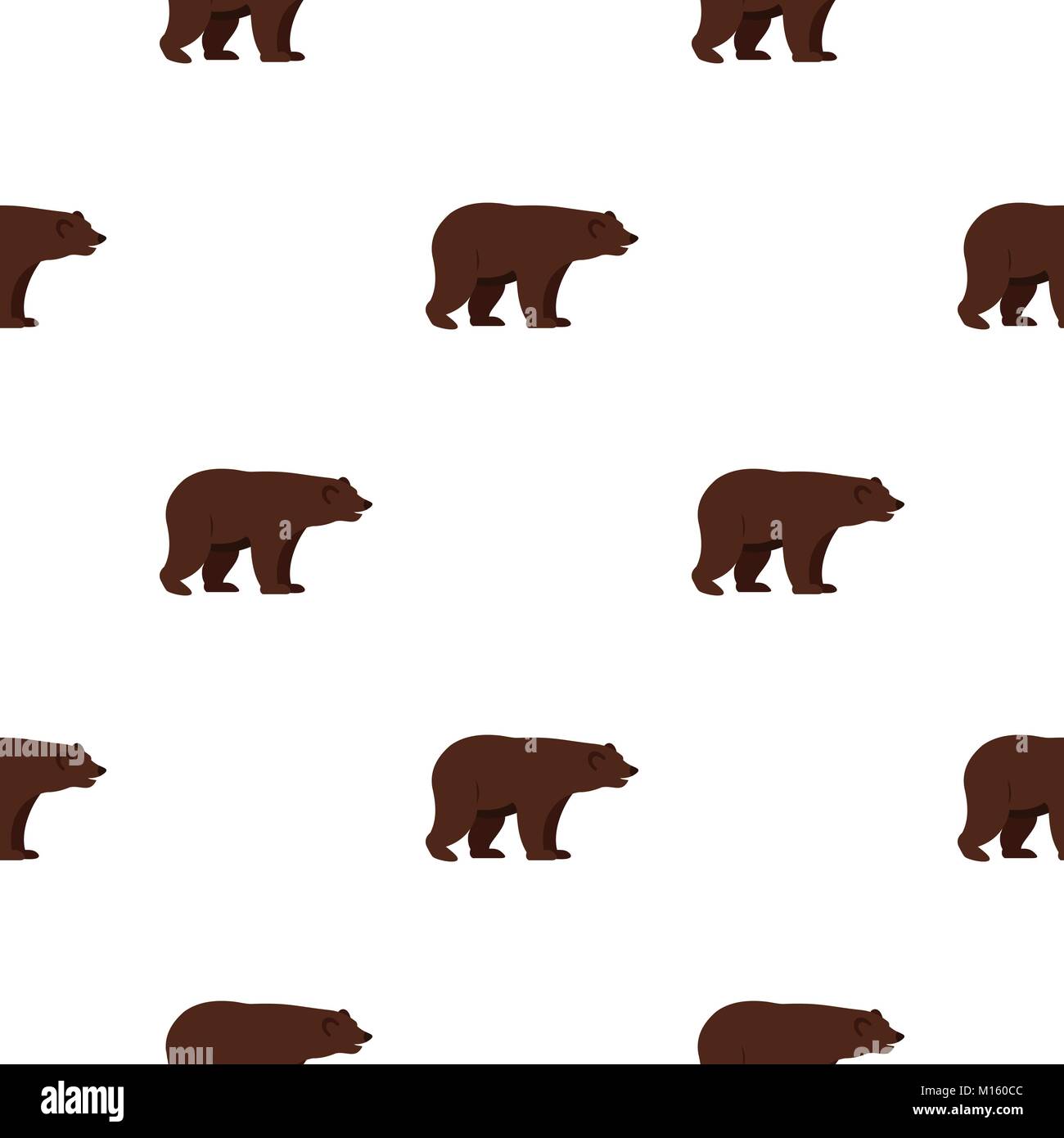 Grizzly bear pattern seamless Stock Vector