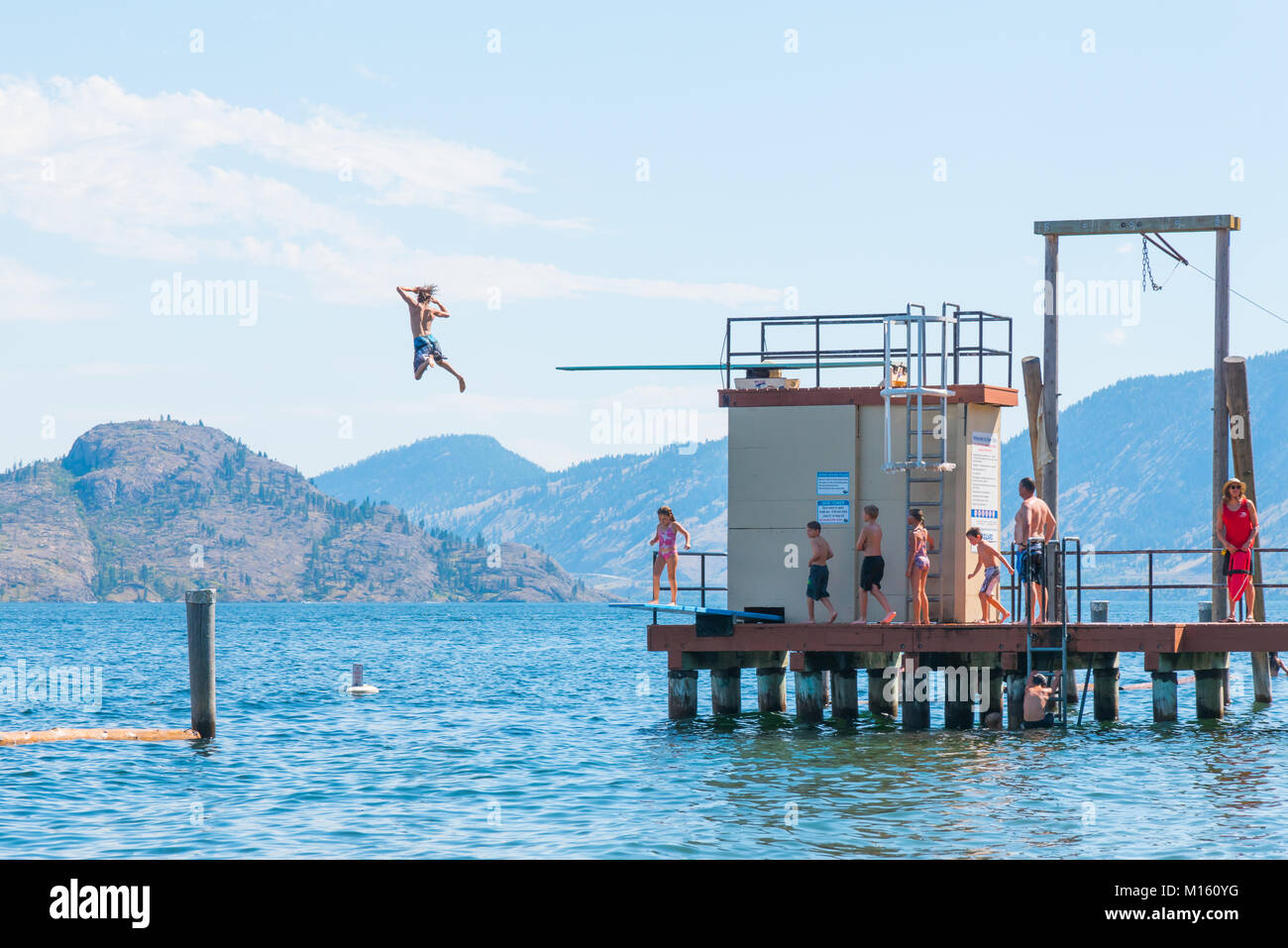 Boy diving into lake hires stock photography and images Alamy