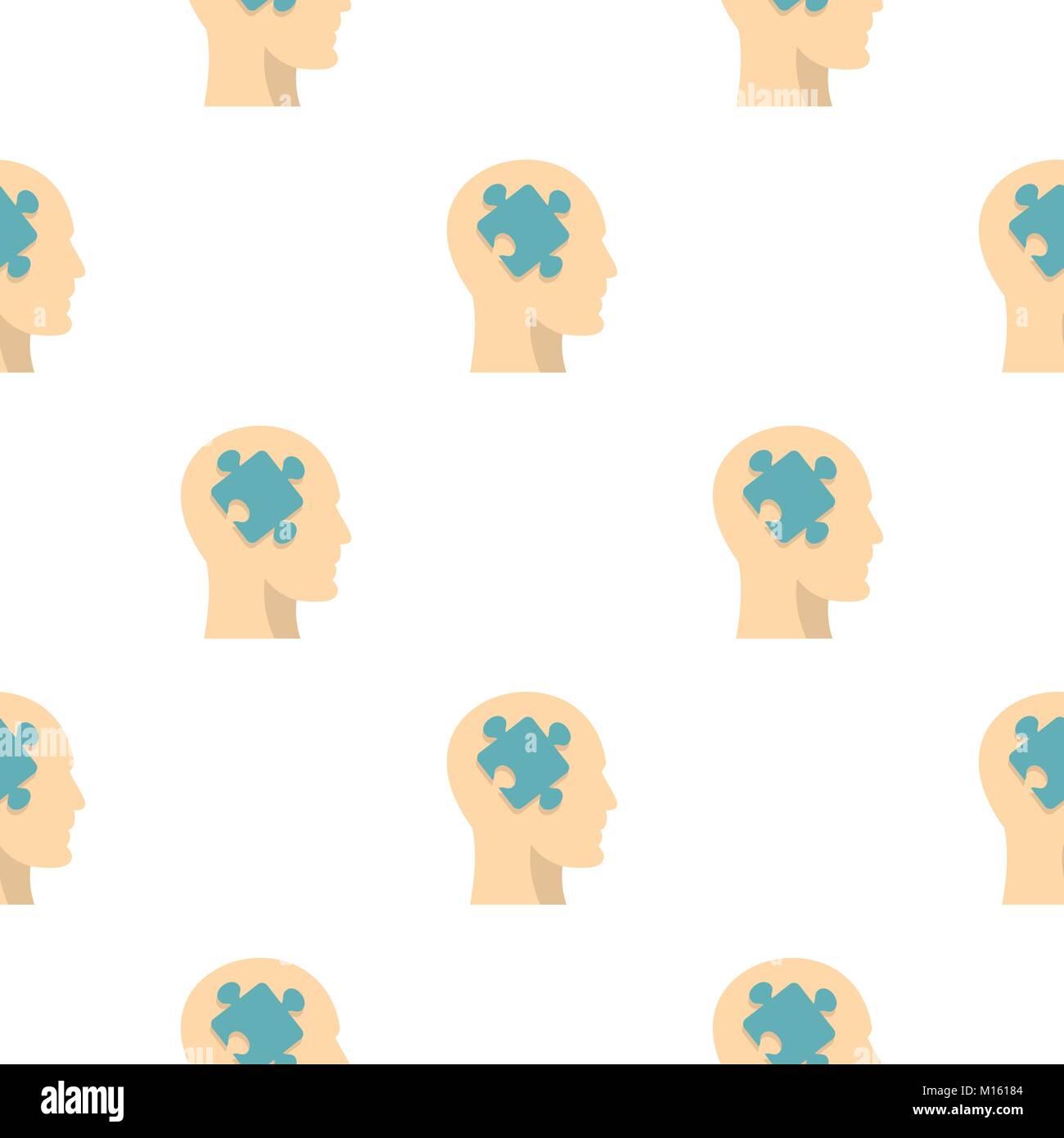 Head silhouette with jigsaw puzzle pattern Stock Vector Image & Art - Alamy