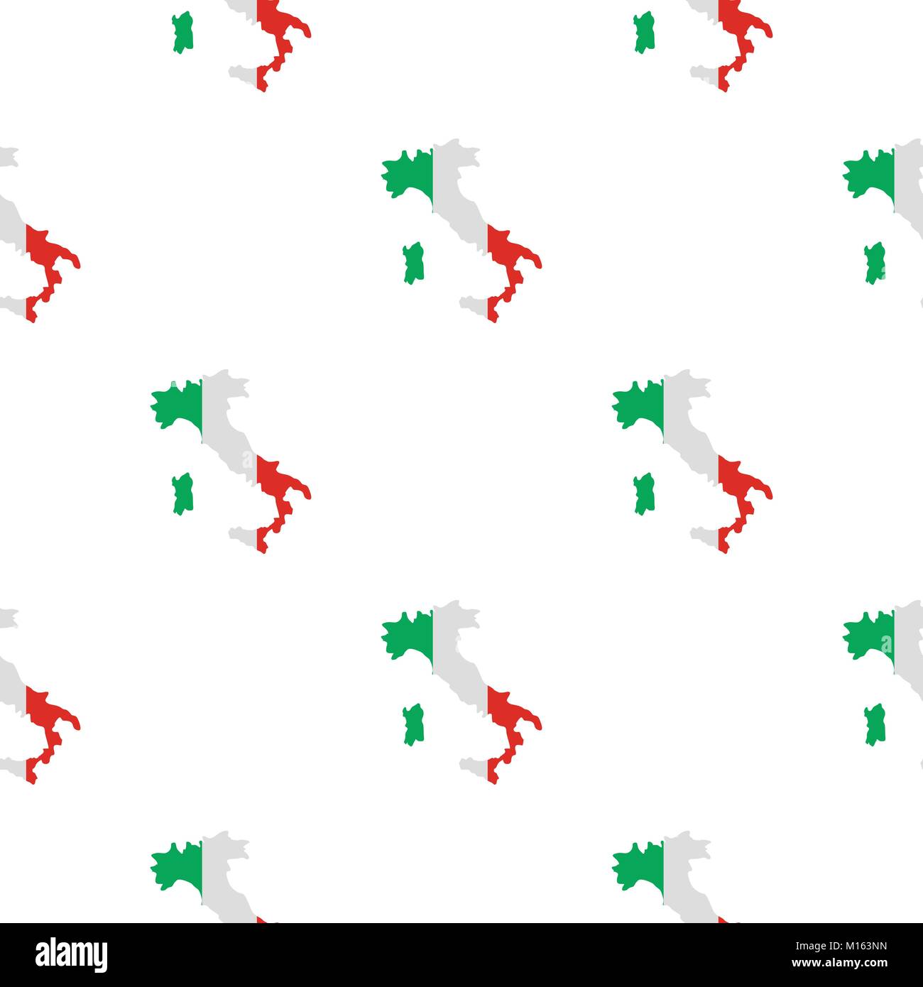 Italy map pattern flat Stock Vector