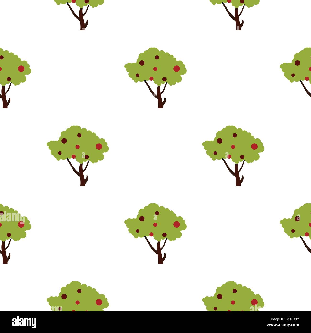 Tall tree with fruits pattern flat Stock Vector Image & Art - Alamy
