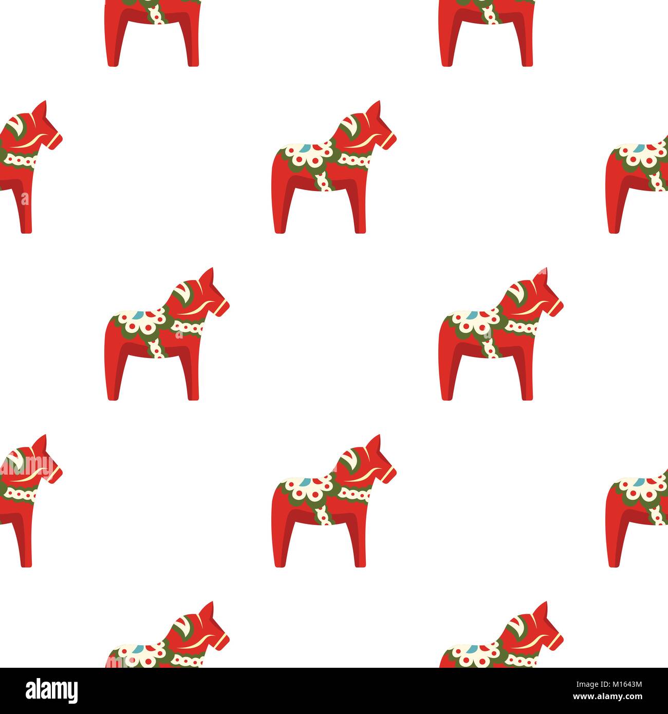 Toy horse pattern flat Stock Vector