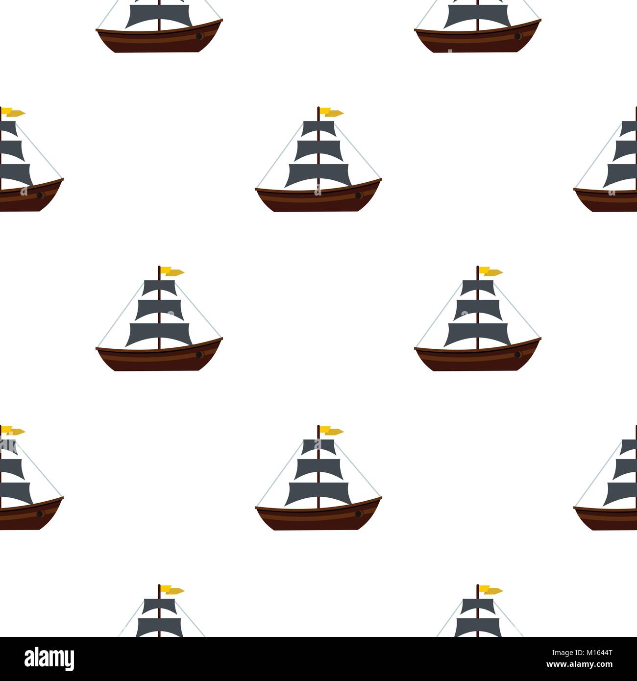 Boat with sails pattern flat Stock Vector Image & Art - Alamy