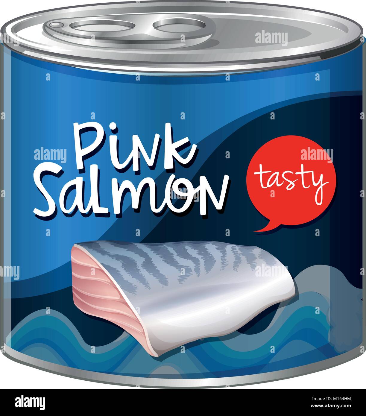 Pink salmon in aluminum can illustration Stock Vector Image & Art - Alamy