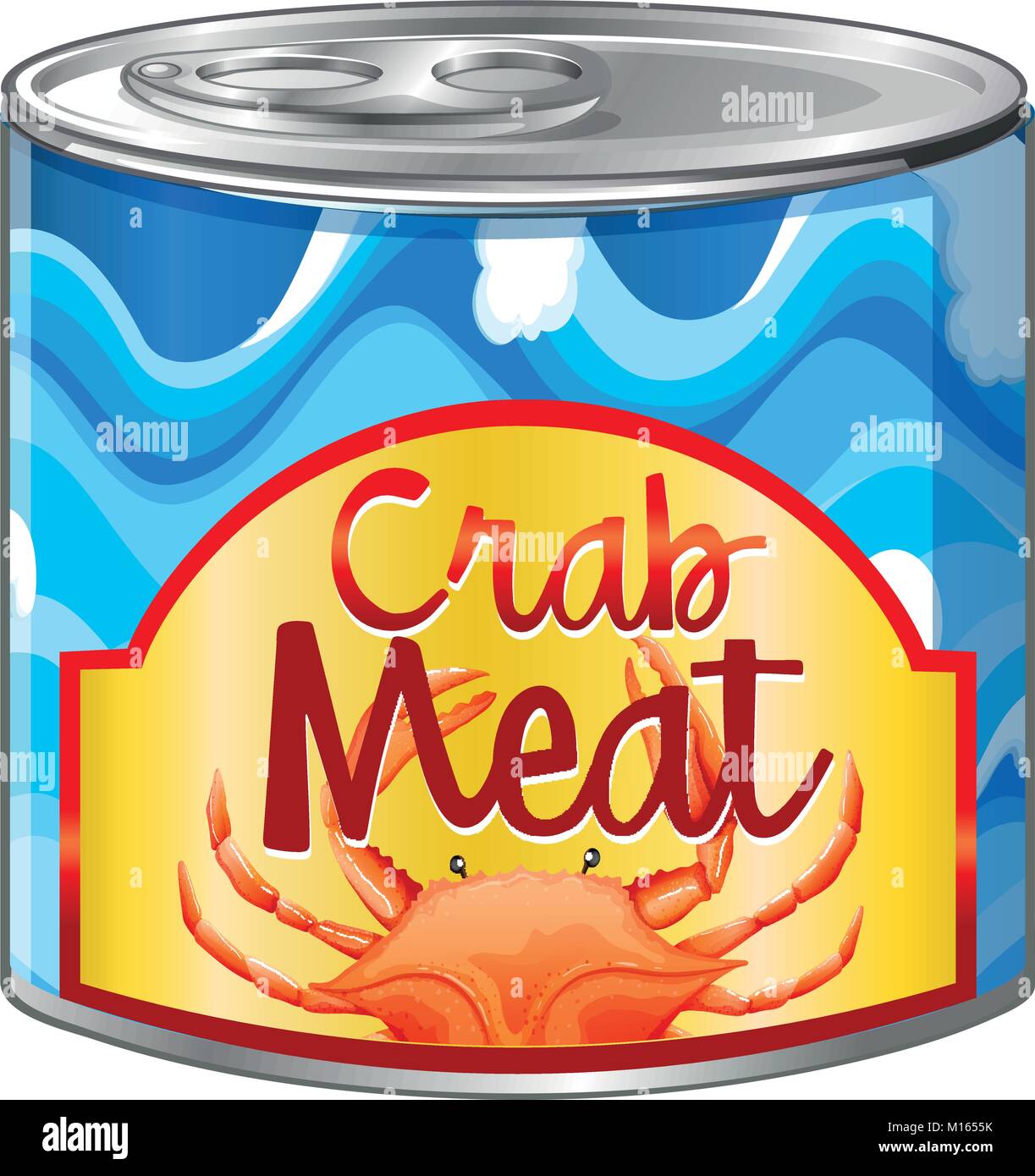 Crab meat in aluminum can illustration Stock Vector Image & Art Alamy
