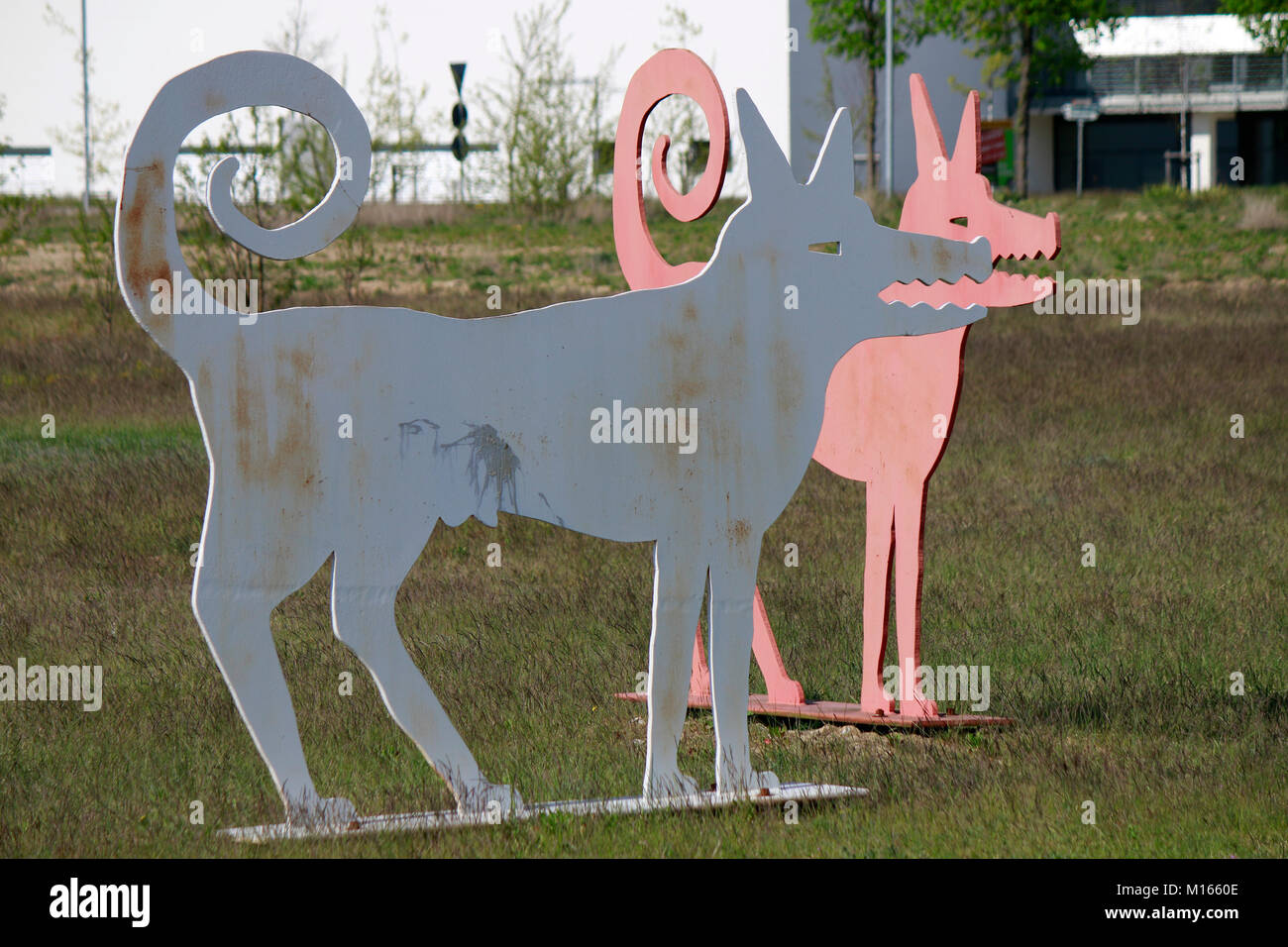 Skulpturen: Hunde, Kleinmachnow . Stock Photo