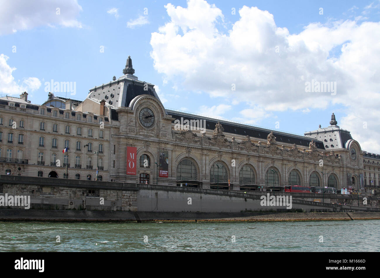 The Orsay Museum of Modern Arts along the left bank of the Seine River, Paris, France. Stock Photo