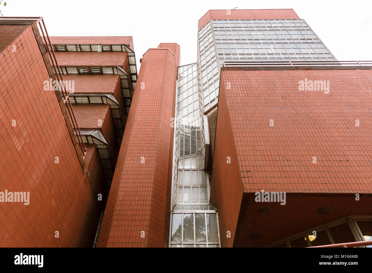 The Engineering Building at the University of Leicester, by James Stirling and James Gowan, 1960-63. Stock Photo