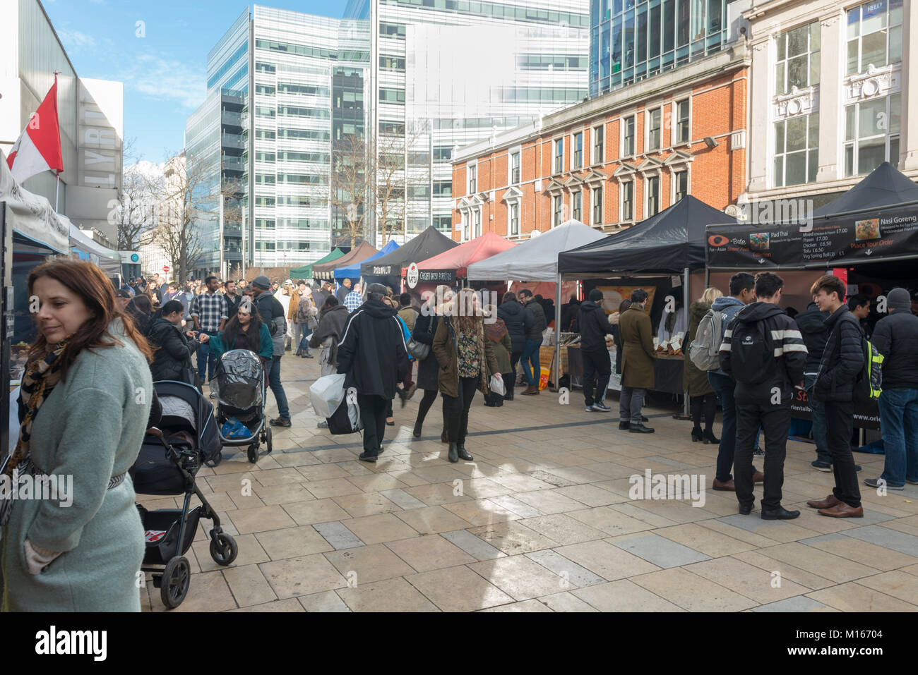 Street food market, Lyric Square, Hammersmith Stock Photo Alamy