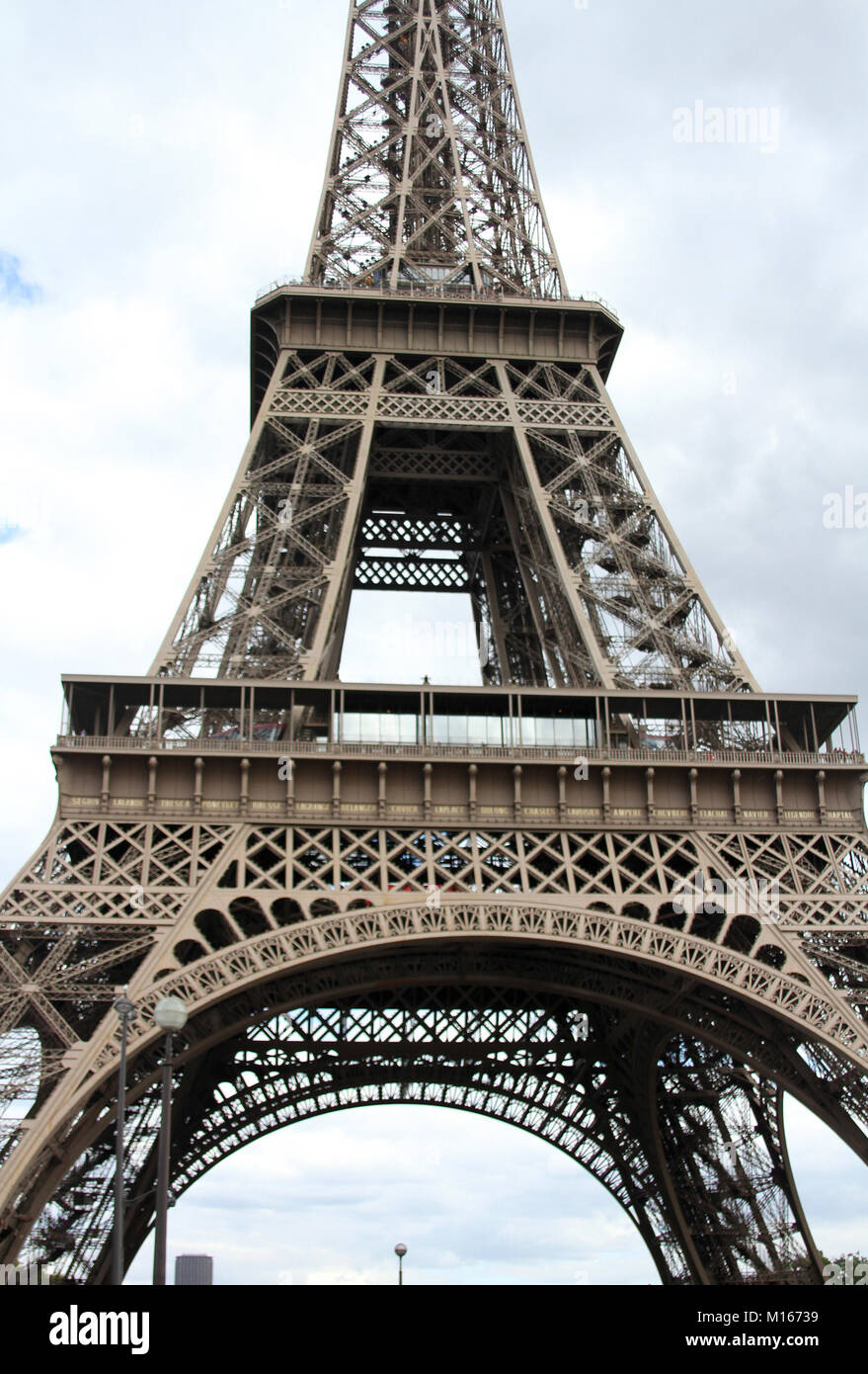 Close up of the Eiffel Tower,
