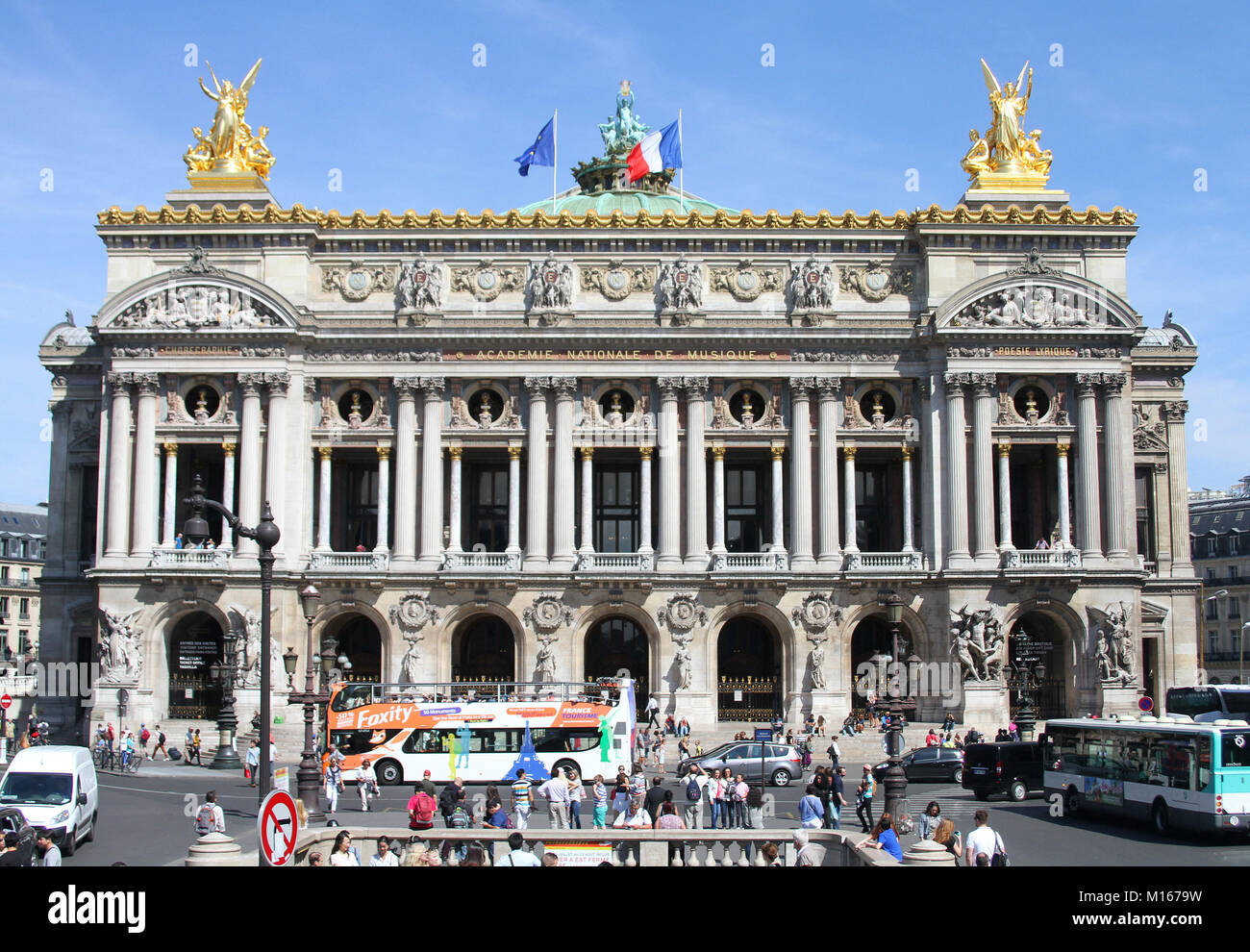 The front of the Palais Garnier opera house, Paris, France. Stock Photo