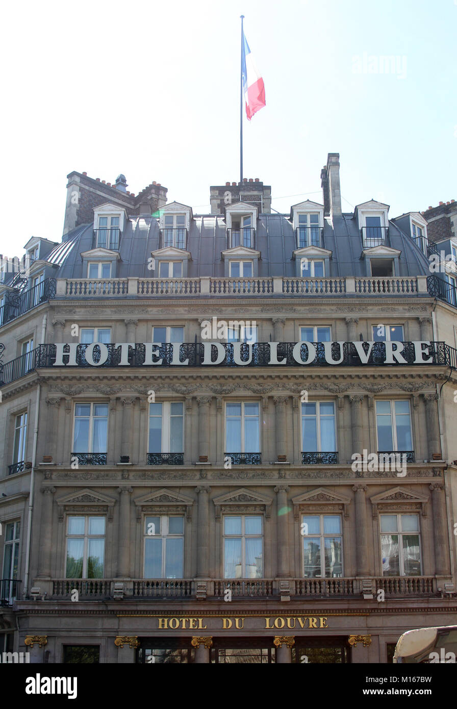 Hotel du Louvre, a Hyatt hotel, Paris, France. Stock Photo