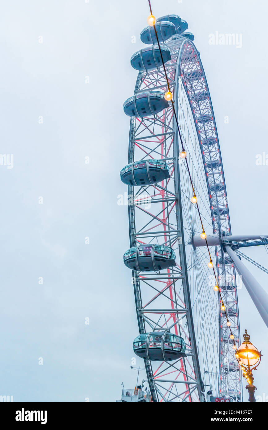 London Eye, Ferris Wheel Stock Photo
