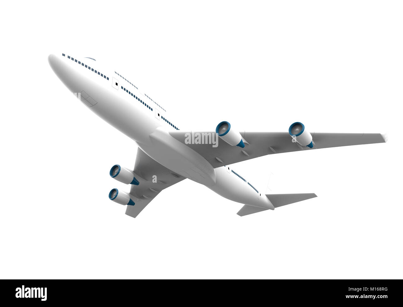 Airplane isolated on a white background: 3D illustration Stock Photo ...