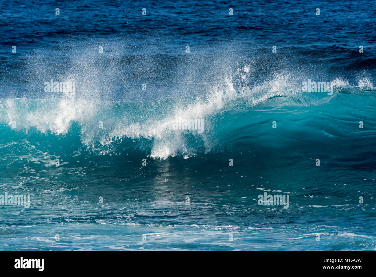 Surf in the Pacific Ocean, Easter Island, Valparaiso, Chile, Polynesia, Oceania Stock Photo