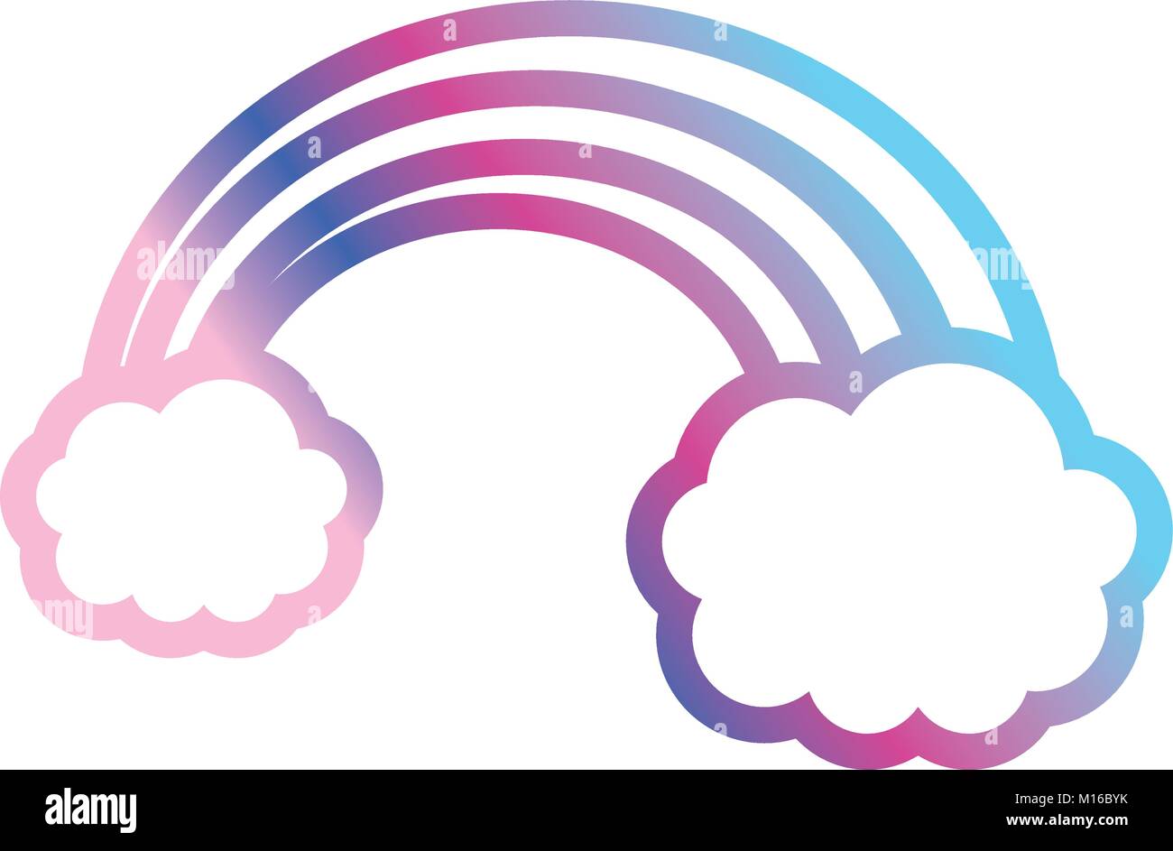 clouds with rainbow icon Stock Vector Image & Art - Alamy