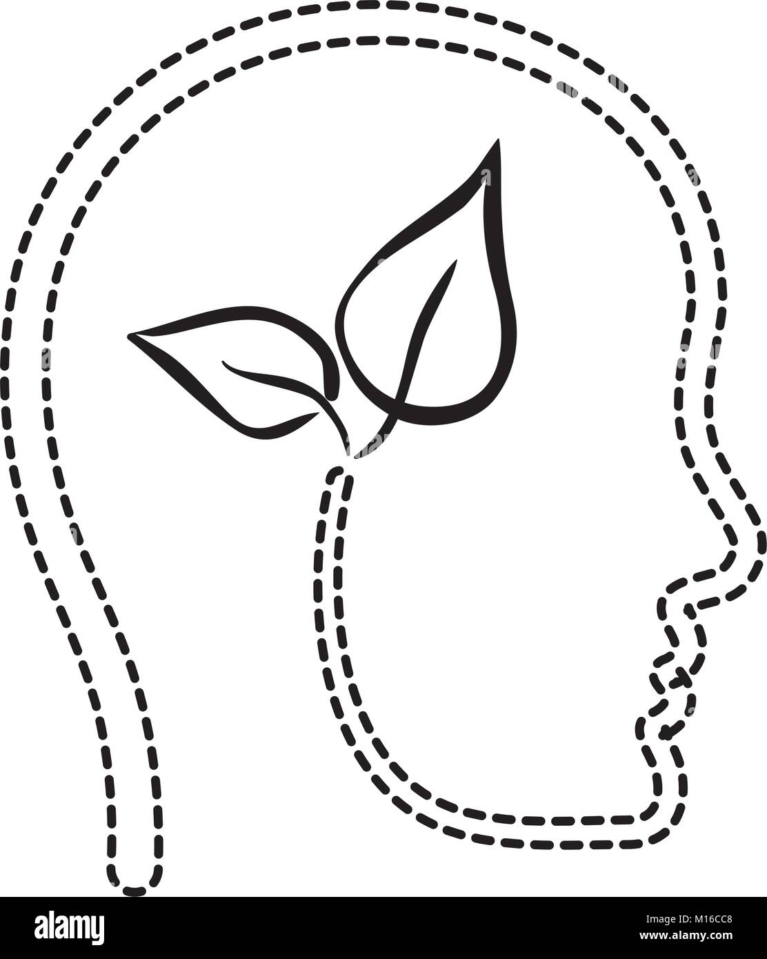 head with leaves icon Stock Vector Image & Art - Alamy