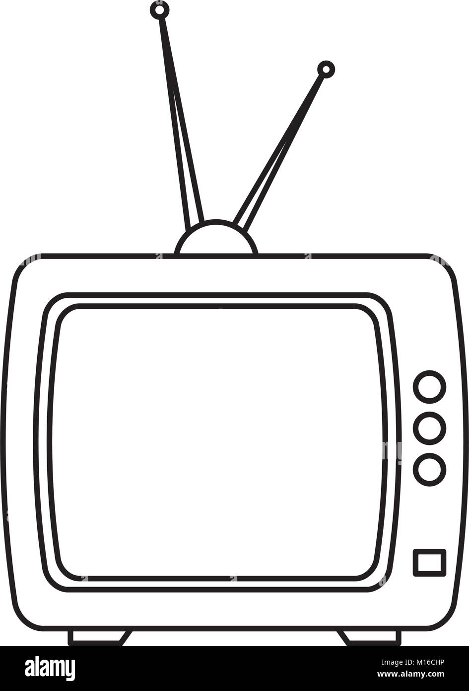 Retro television icon Stock Vector Image & Art - Alamy