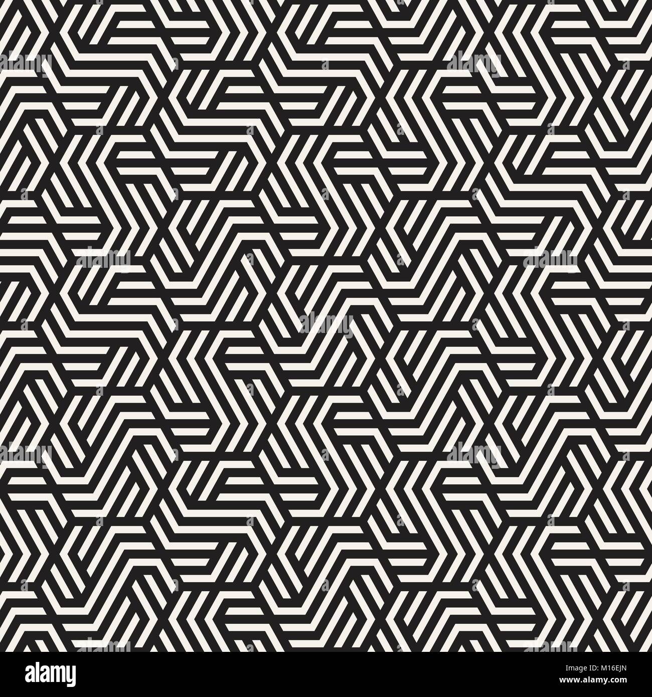 Vector seamless abstract shapes pattern. Modern stylish stripes texture ...